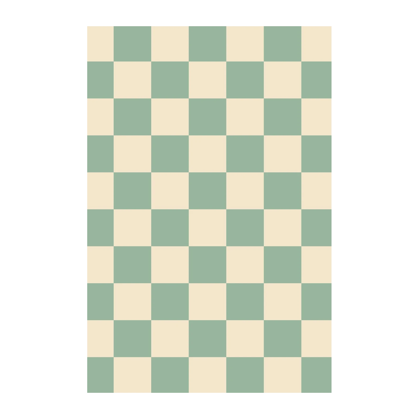 Sage Green Checkerboard Retro Wall Art