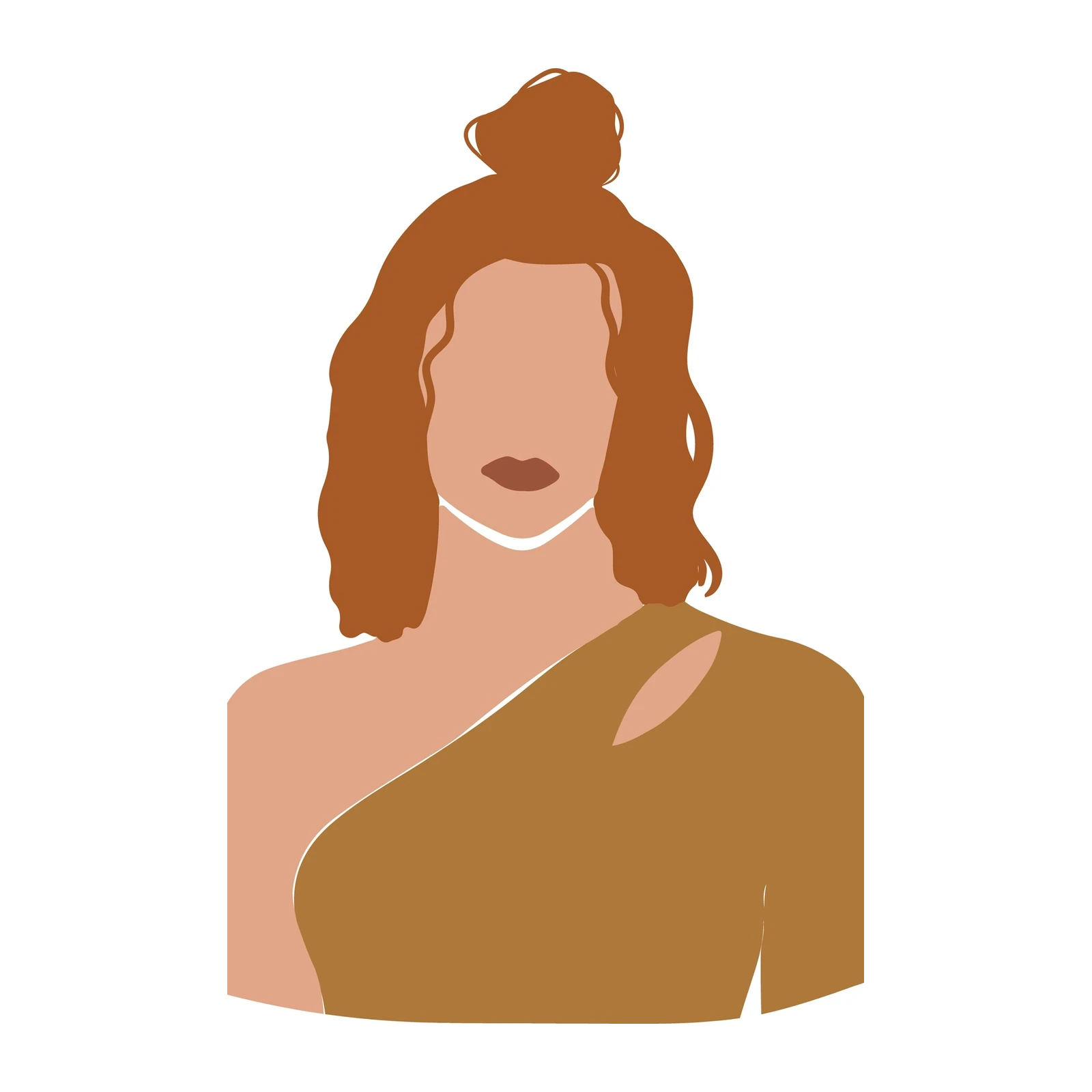 Boho Minimalist Portrait Abstract Wall Art