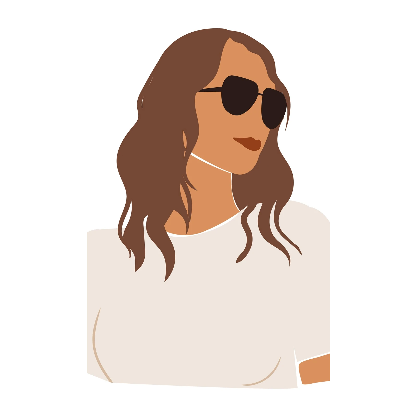 Chic Woman Portrait Minimalist Wall Art