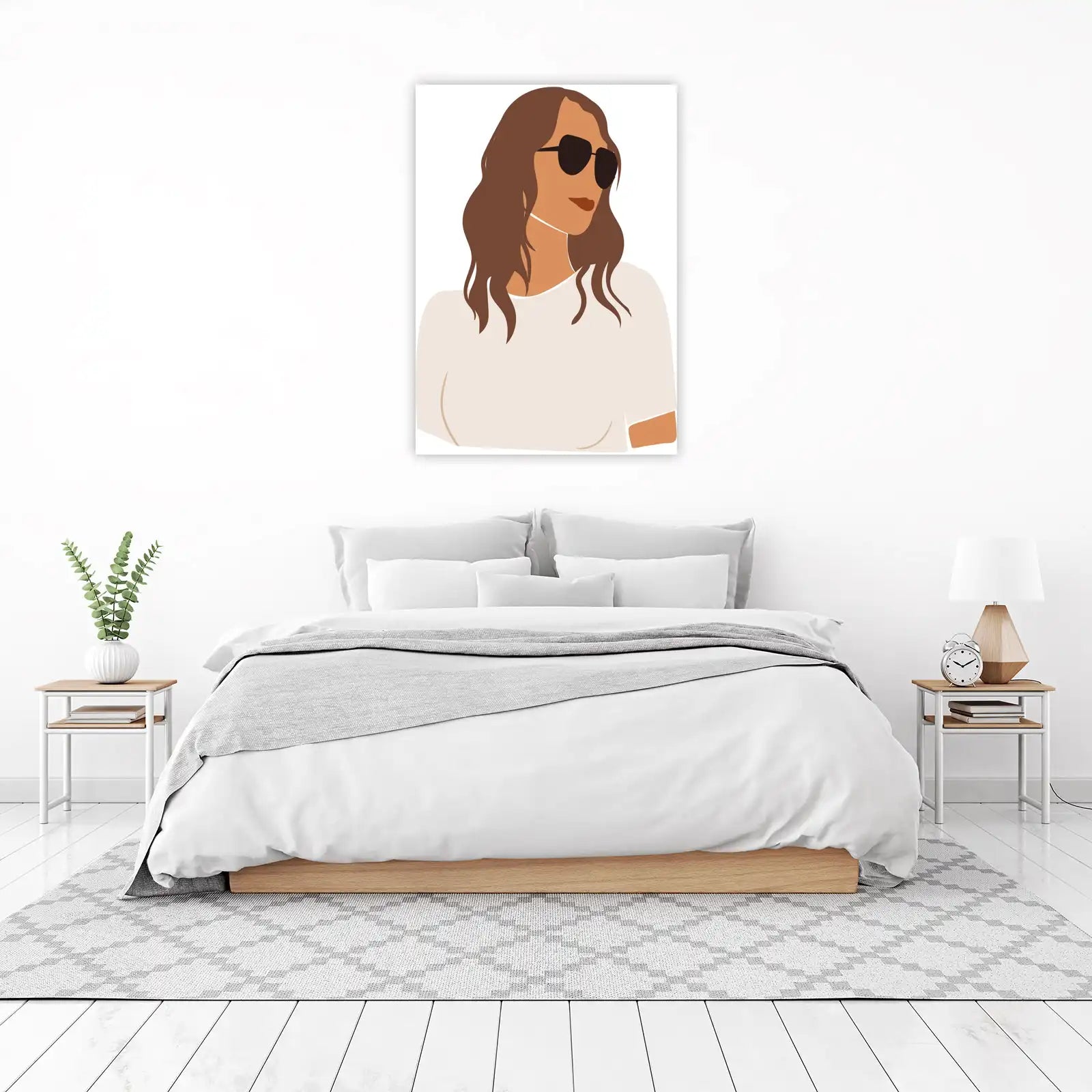 Chic Woman Portrait Minimalist Wall Art