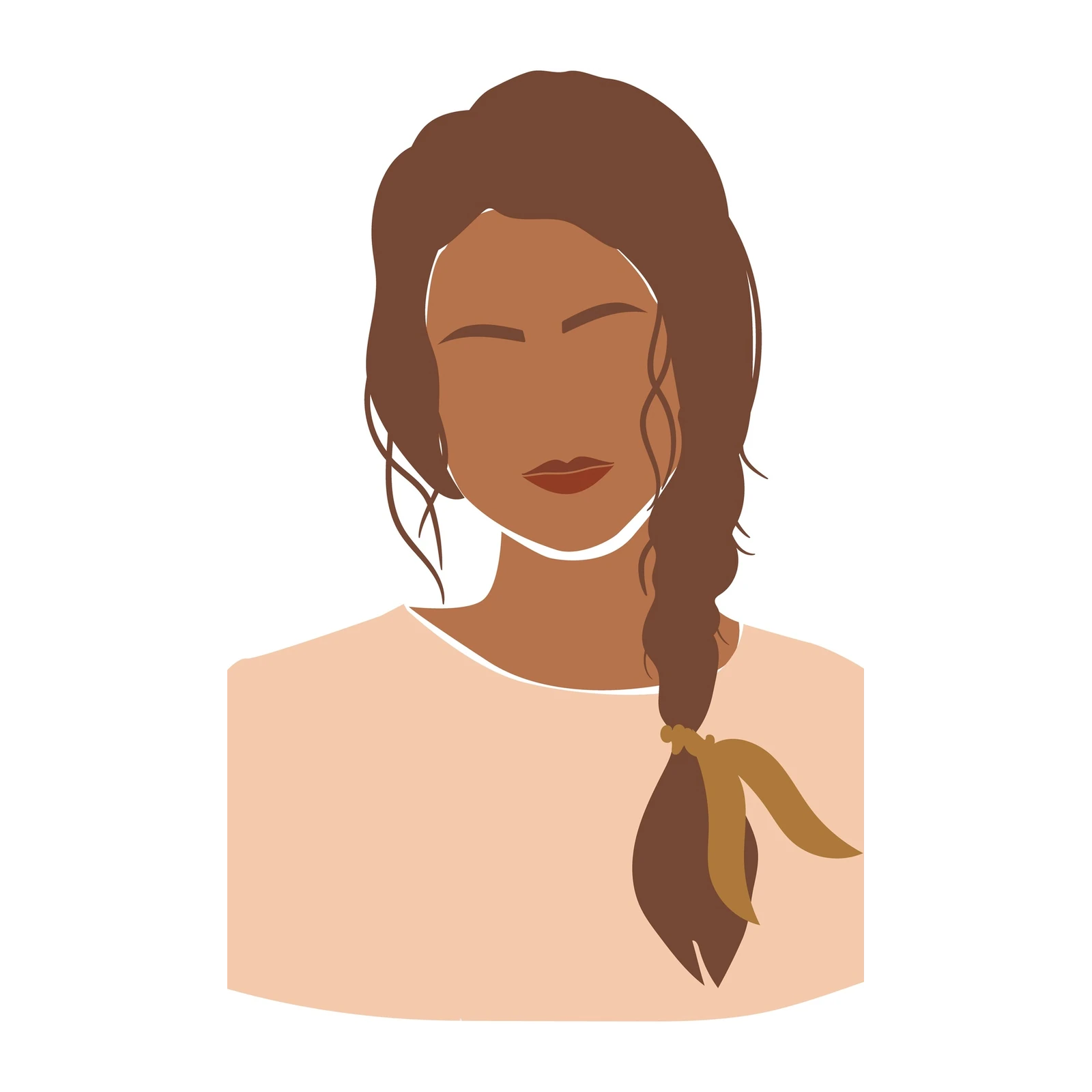 Serene Woman Portrait Minimalist Wall Art