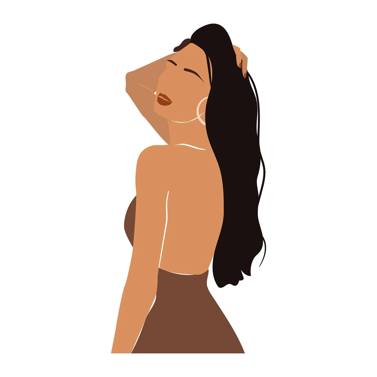 Boho Chic Abstract Woman Wall Art