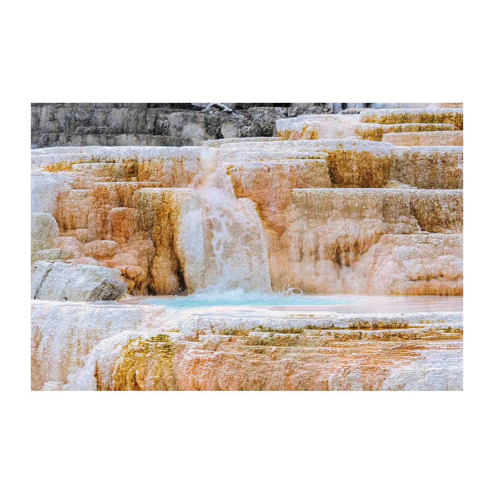 Travertine Terraces Waterfall Wall Art