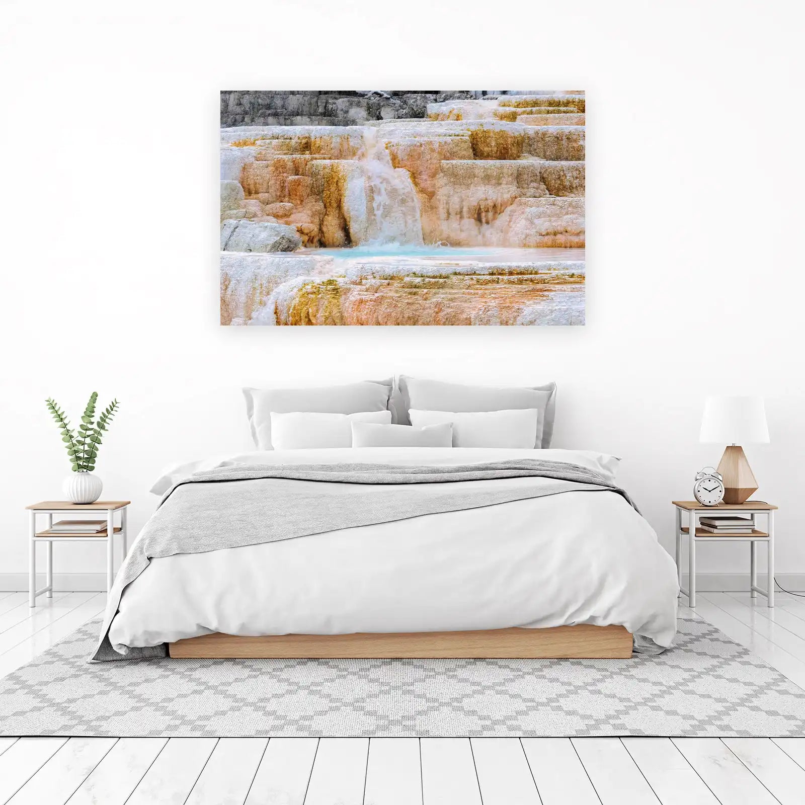 Travertine Terraces Waterfall Wall Art