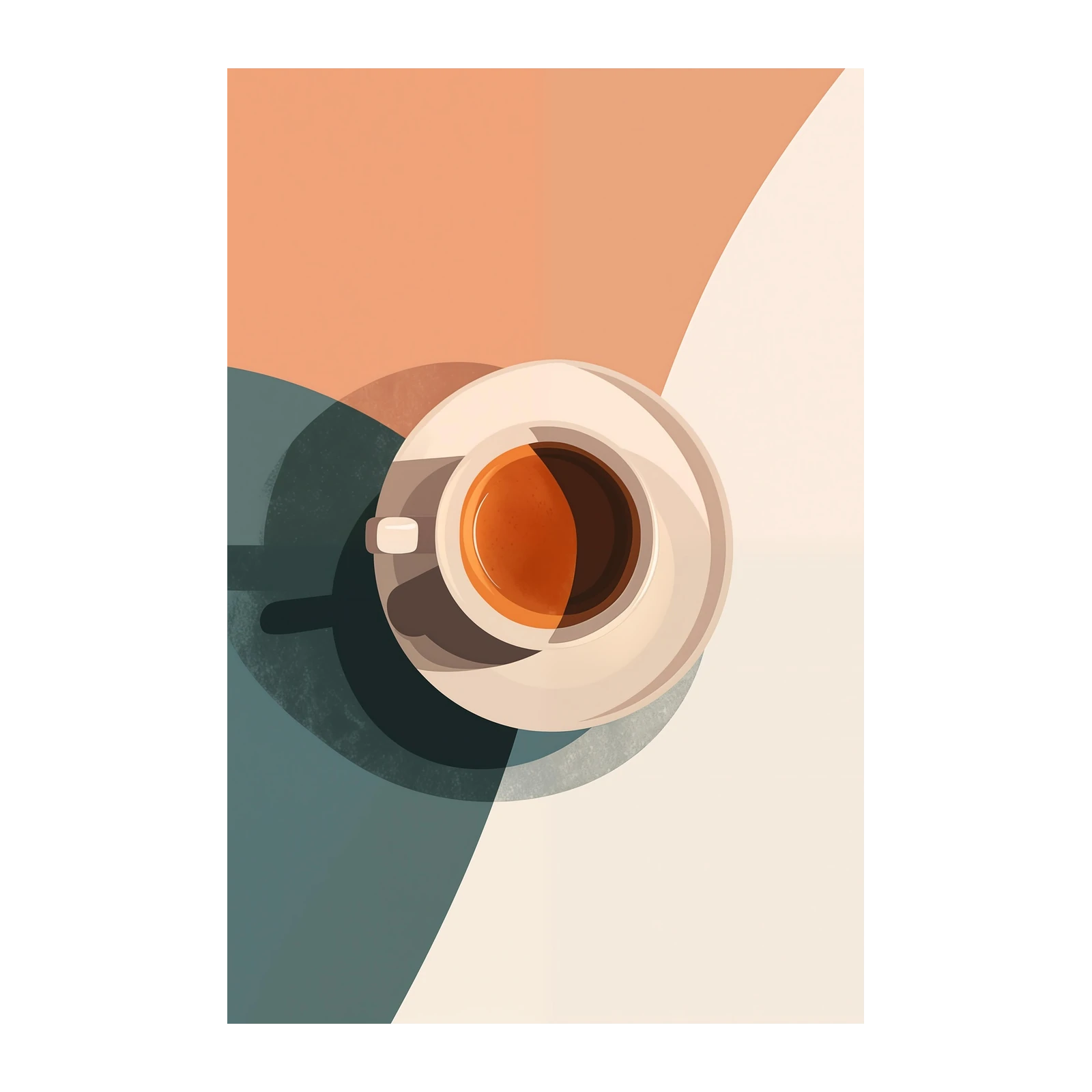 Modern Coffee Cup Art Wall Art | Minimalist Decor