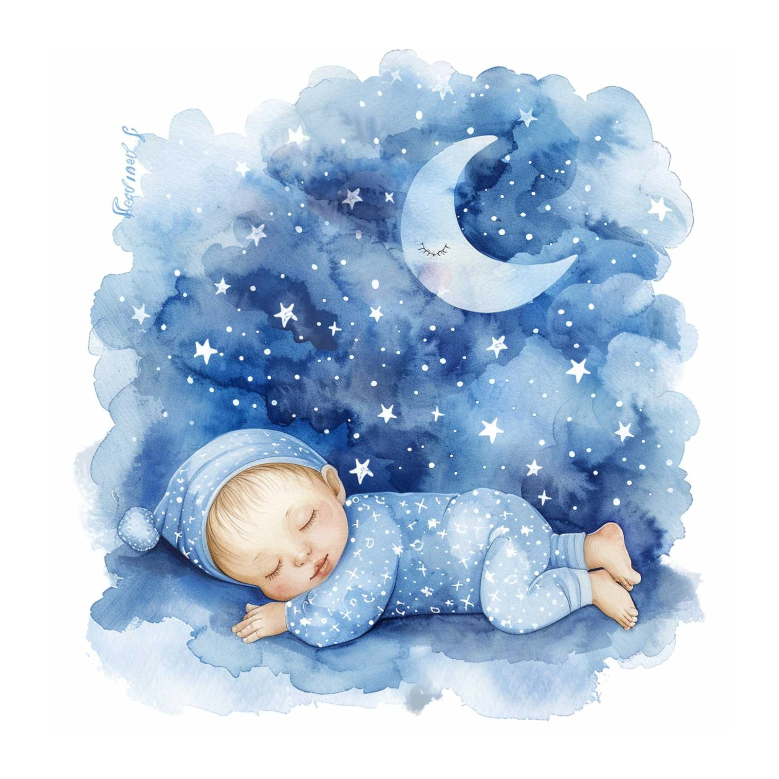 Sweet Dreams Baby Moon & Stars Wall Art