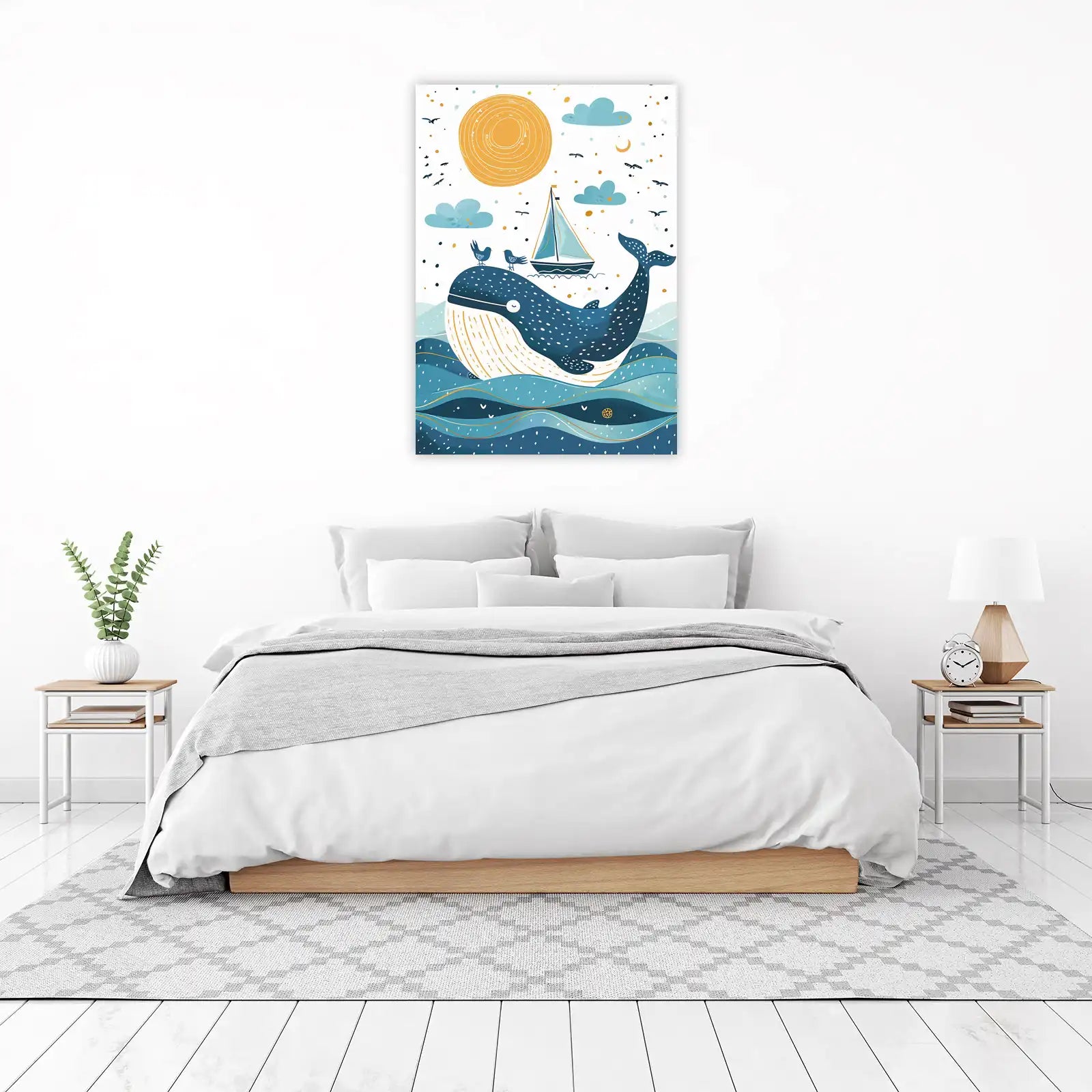 Whale & Sailboat Coastal Dream Wall Art