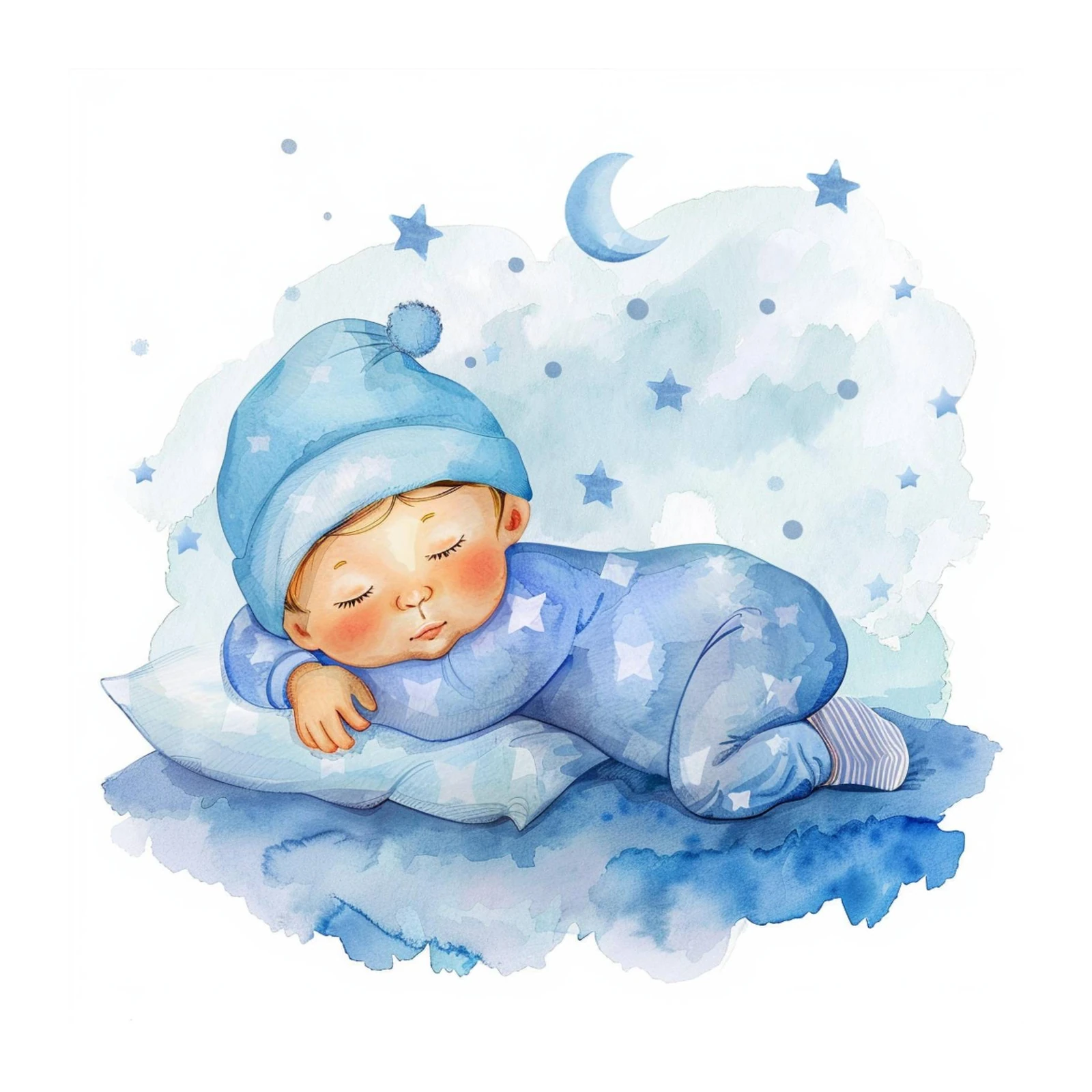 Dreamy Baby Sleepy Starry Night Wall Art