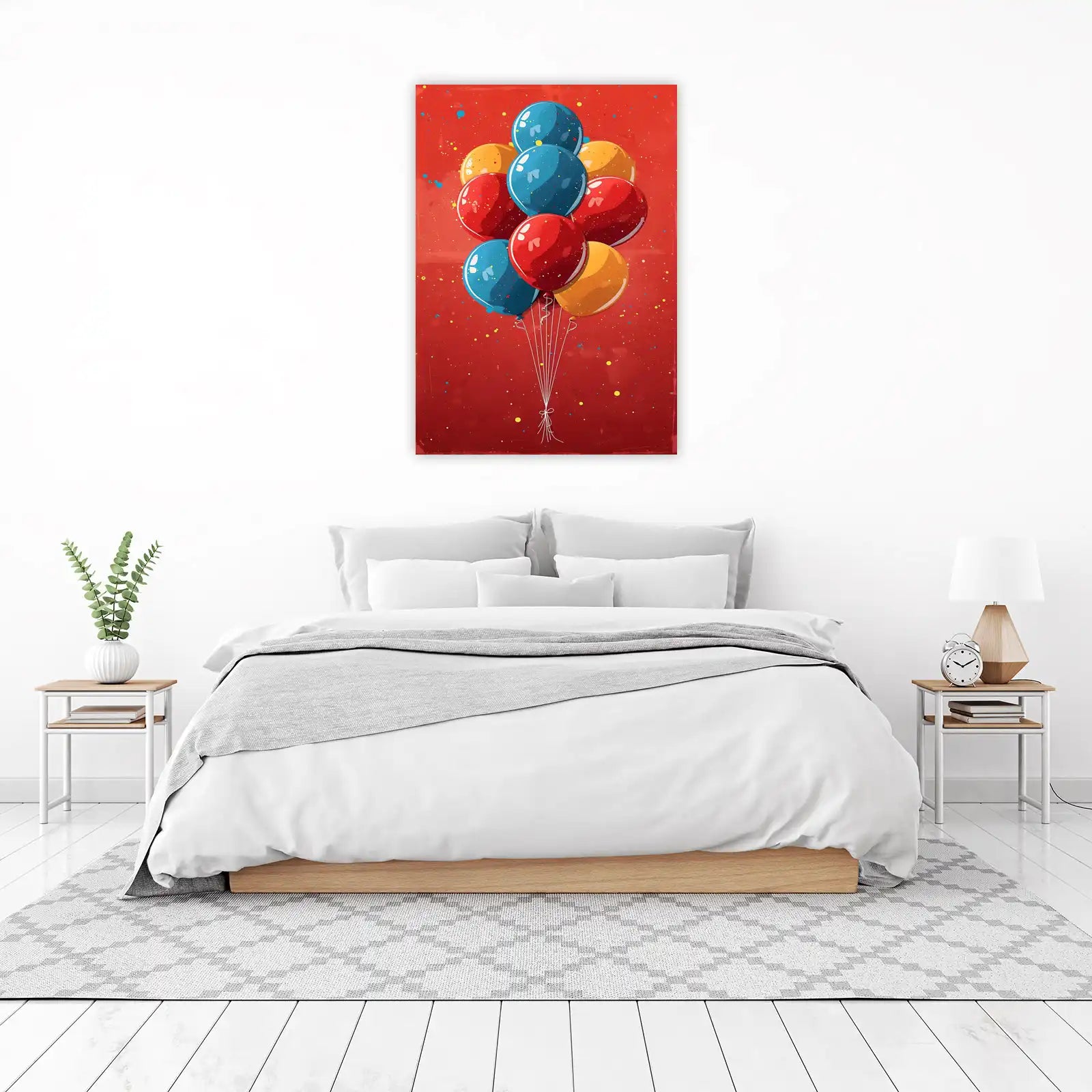 Festive Balloon Cluster Wall Art