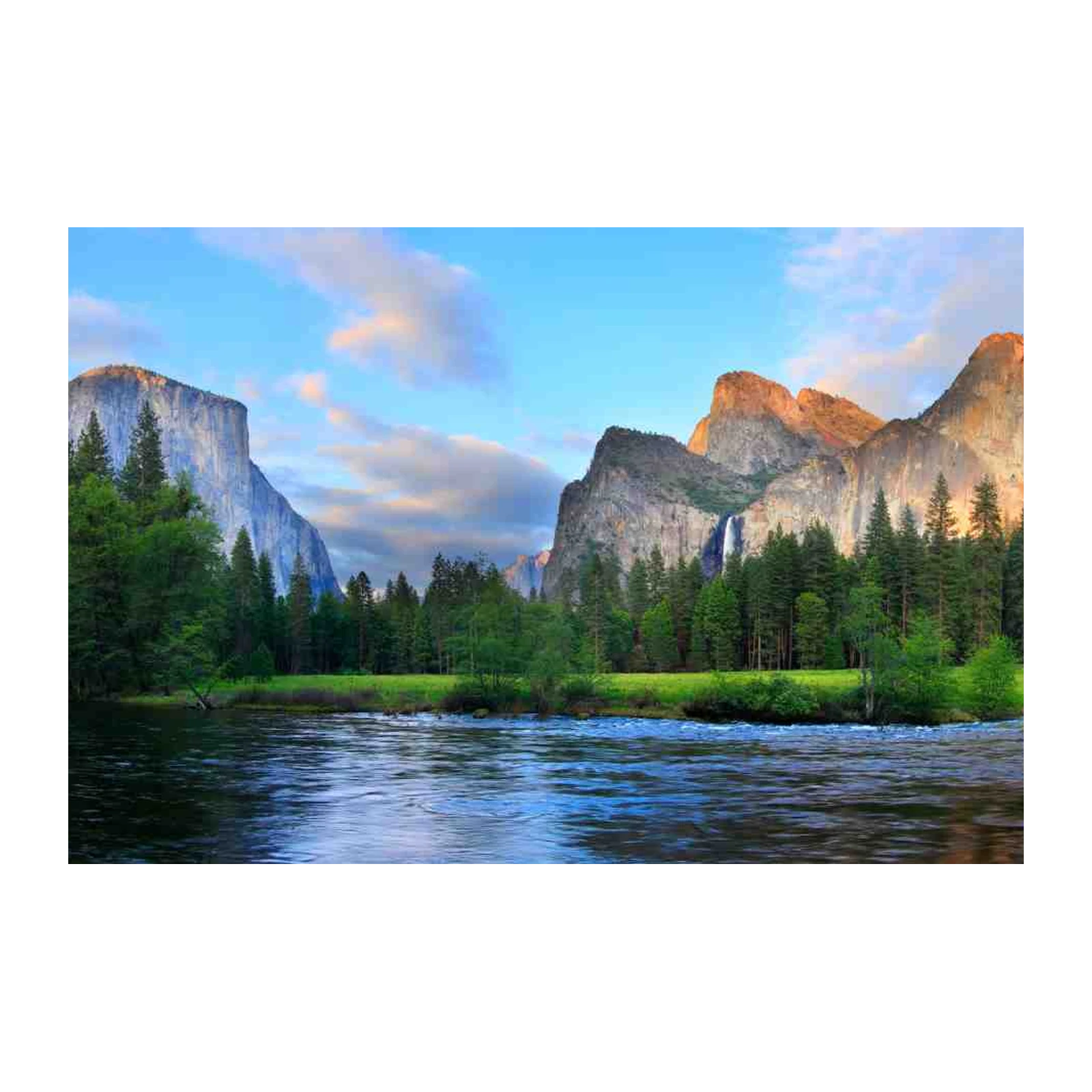 Majestic Yosemite Valley River Sunset Wall Art