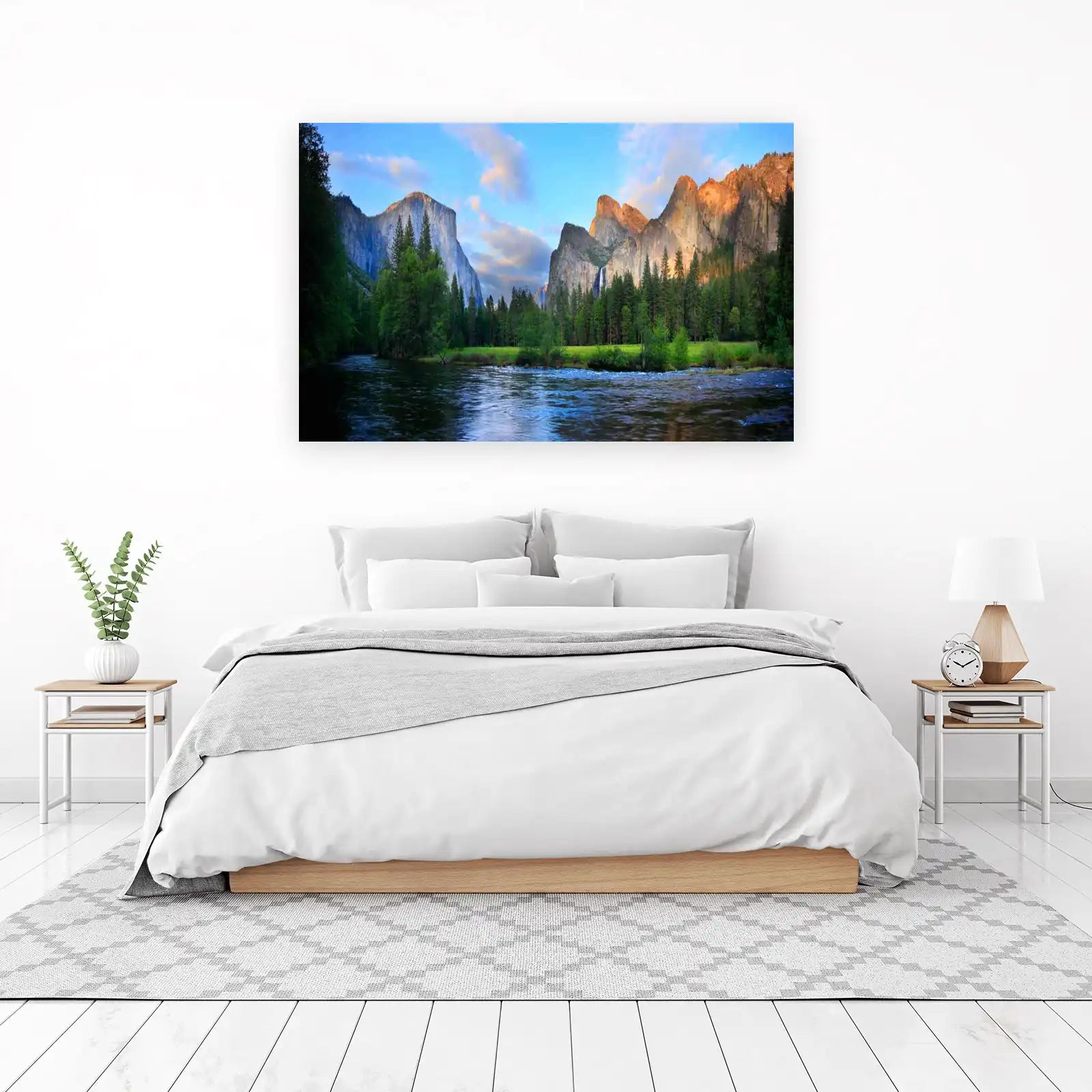 Majestic Yosemite Valley River Sunset Wall Art