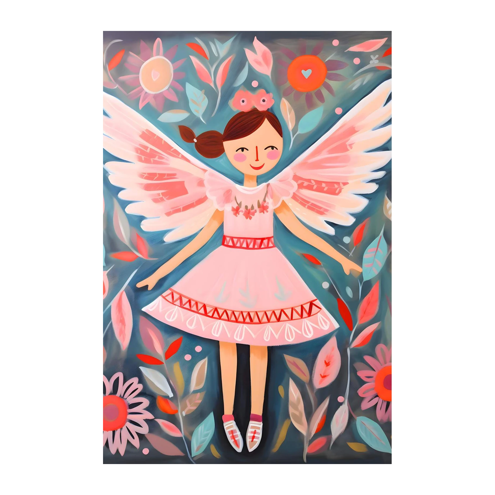 Whimsical Angel Bloom Art Wall Art