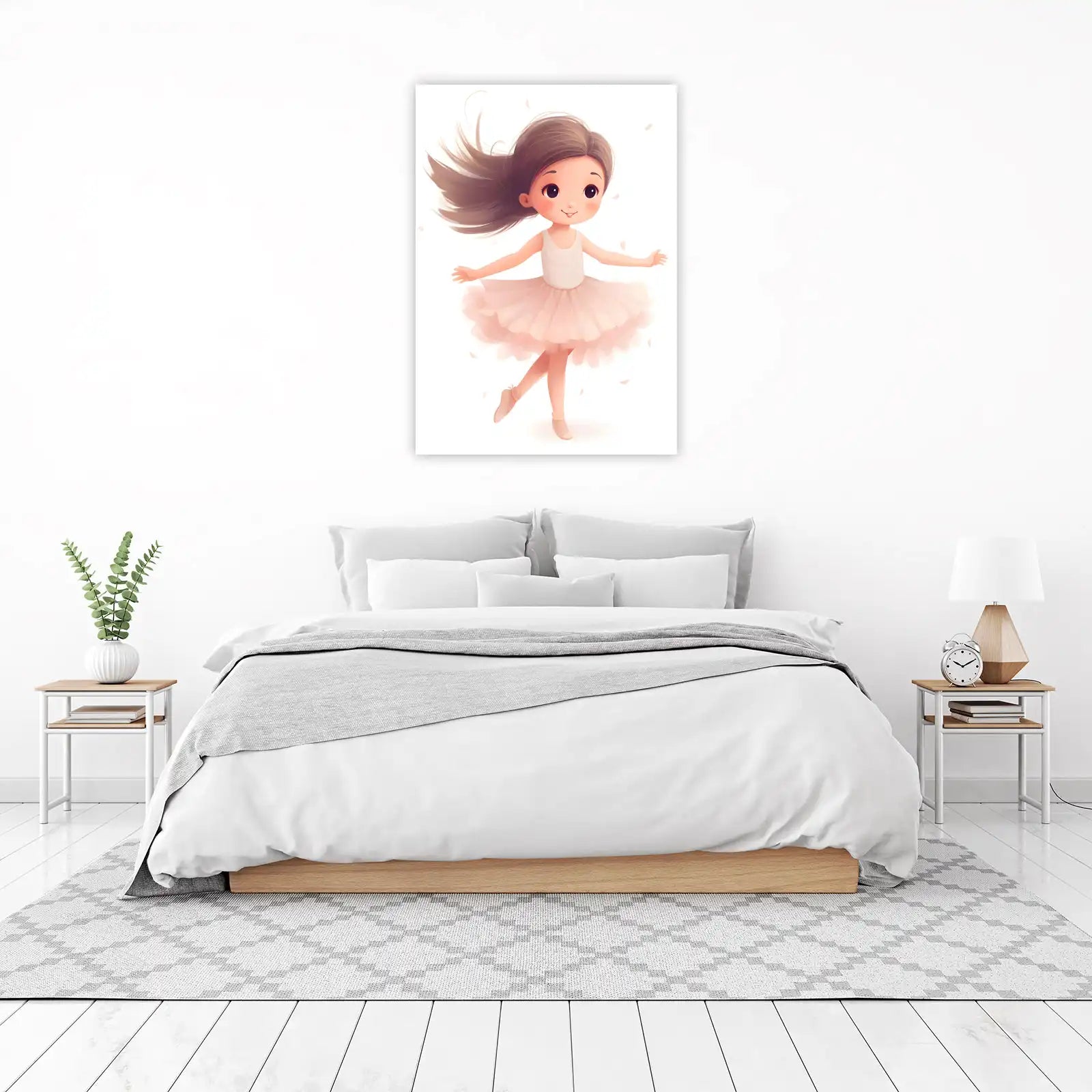 Charming Ballerina Girl Cute Wall Art