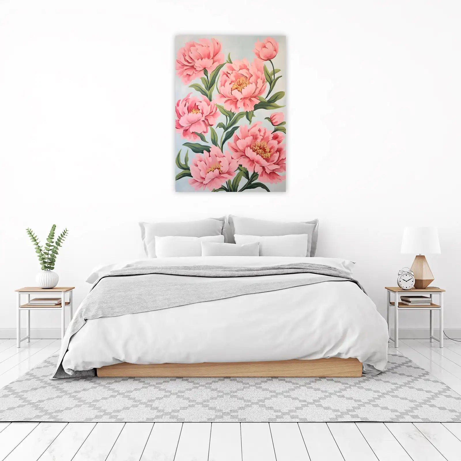 Blush Pink Peony Garden Wall Art