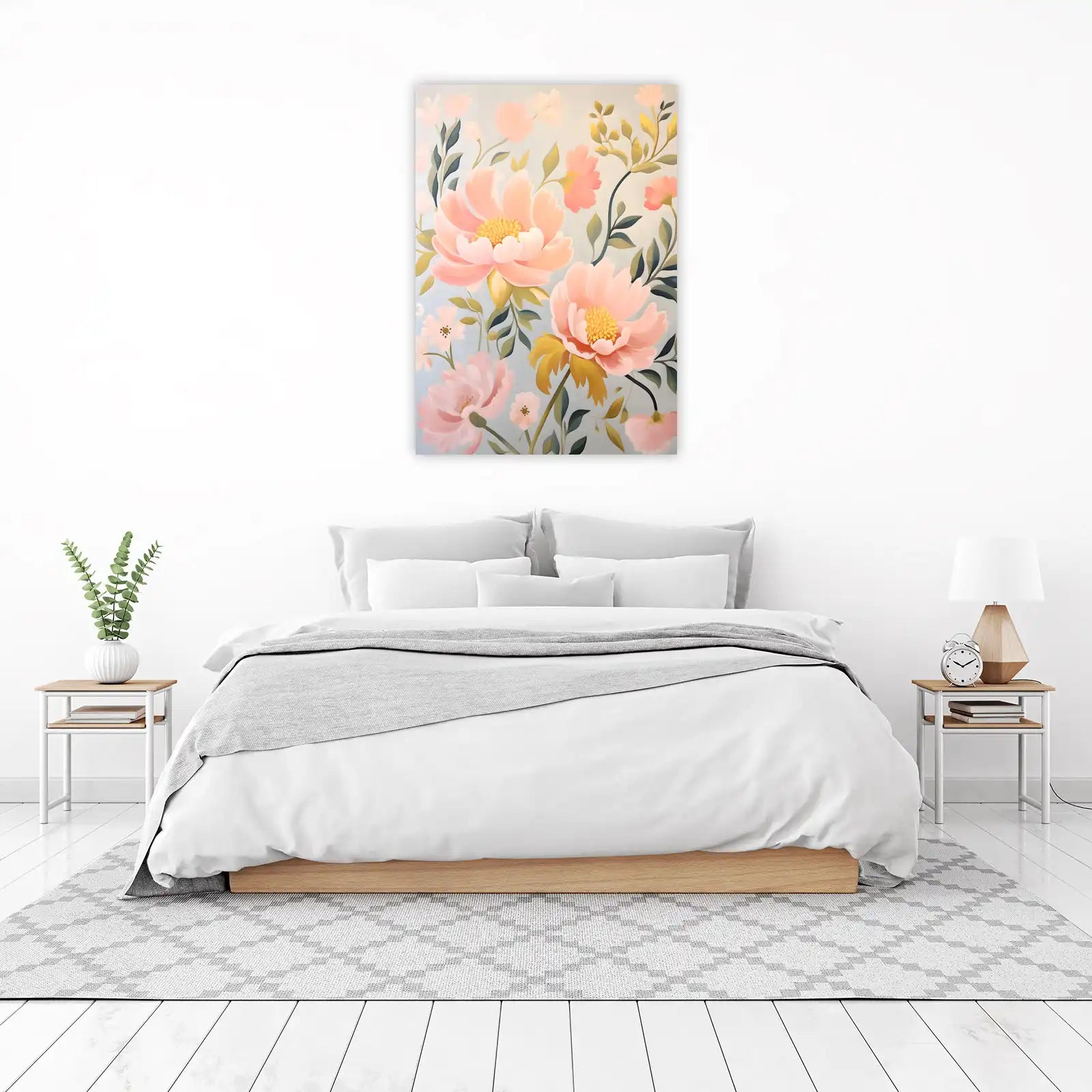 Blush Peony Floral Wall Art Wall Art