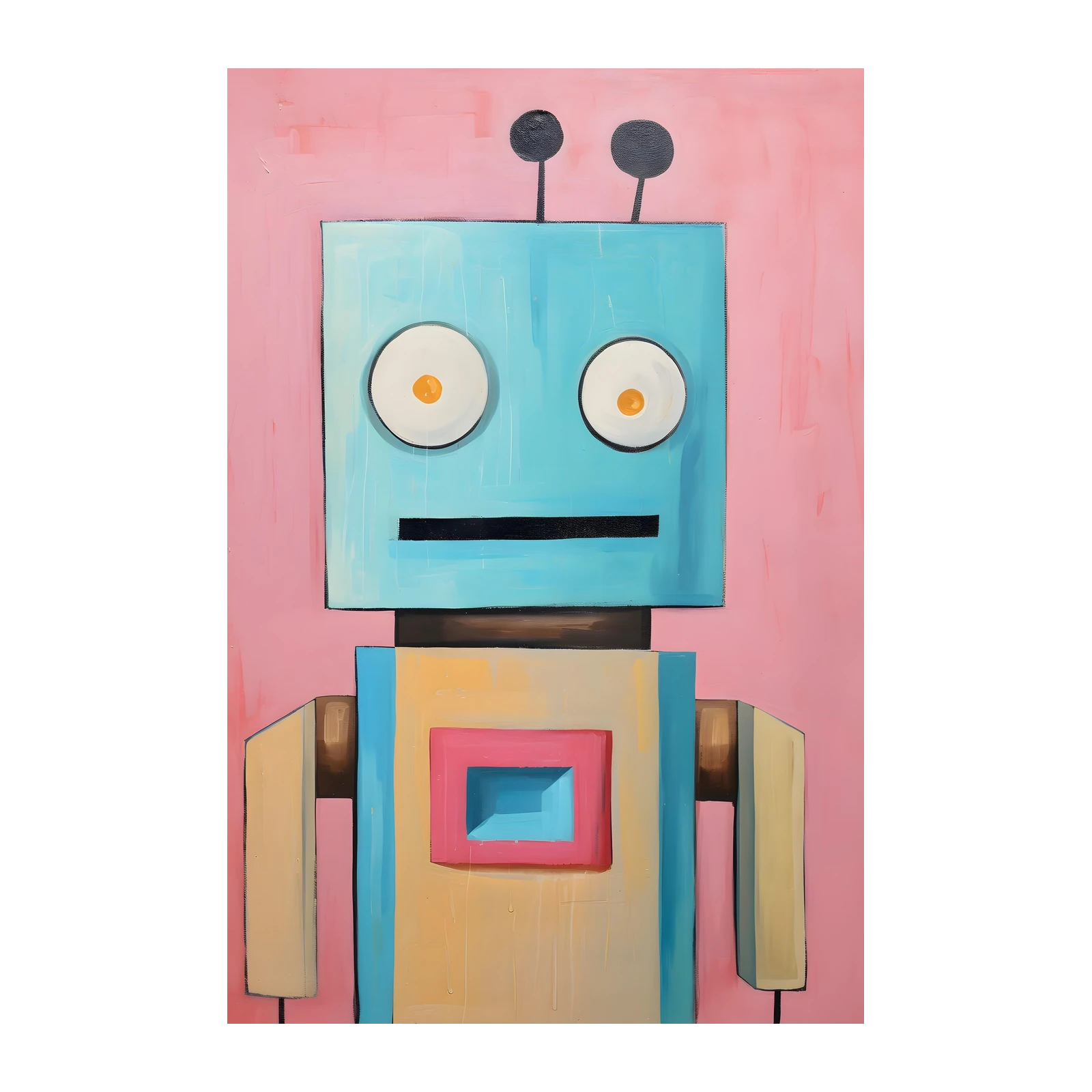 Retro Robot Pop Art Wall Art