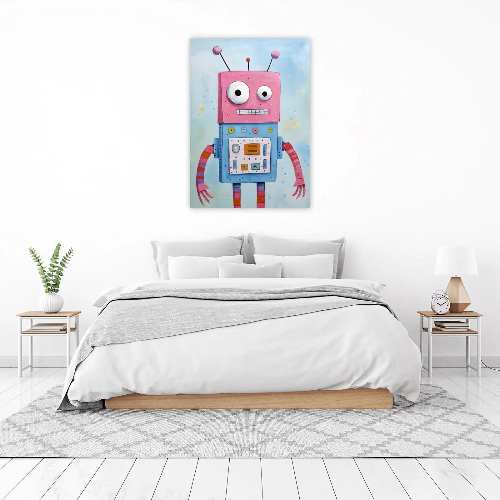 Whimsical Robot Playful Art Wall Art