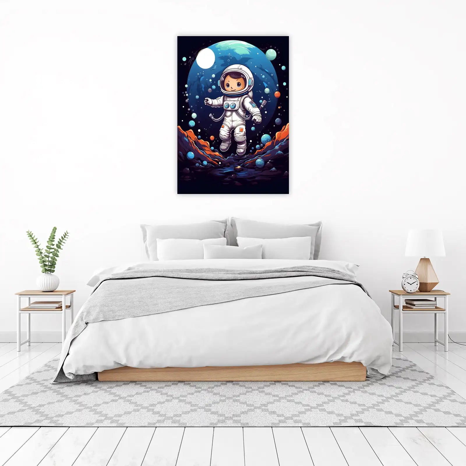 Adorable Astronaut Space Adventure Wall Art