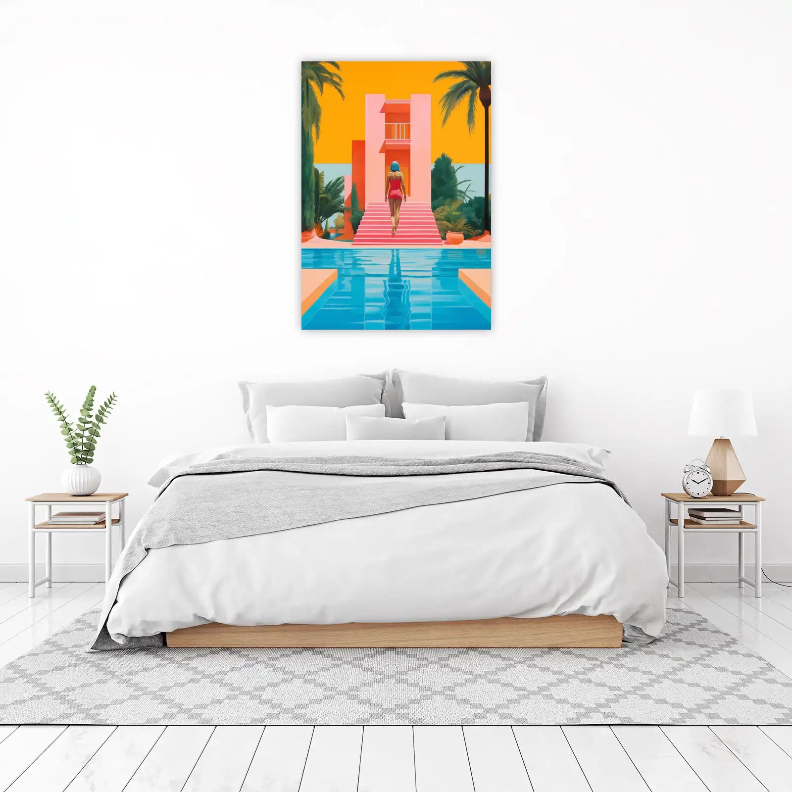 Retro Riviera Poolside Escape Wall Art