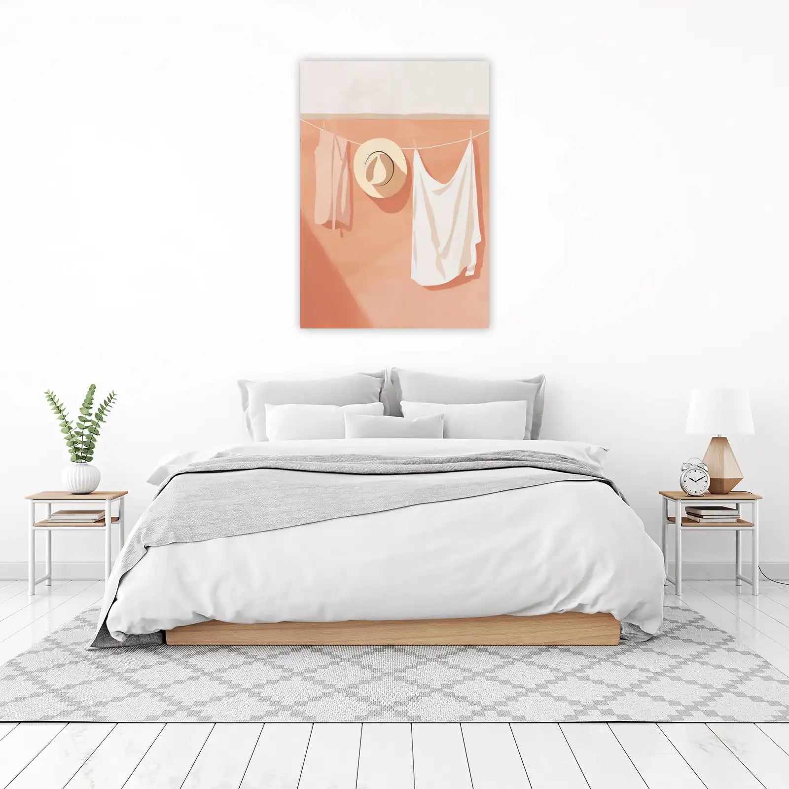 Minimalist Laundry Day Hat Wall Art