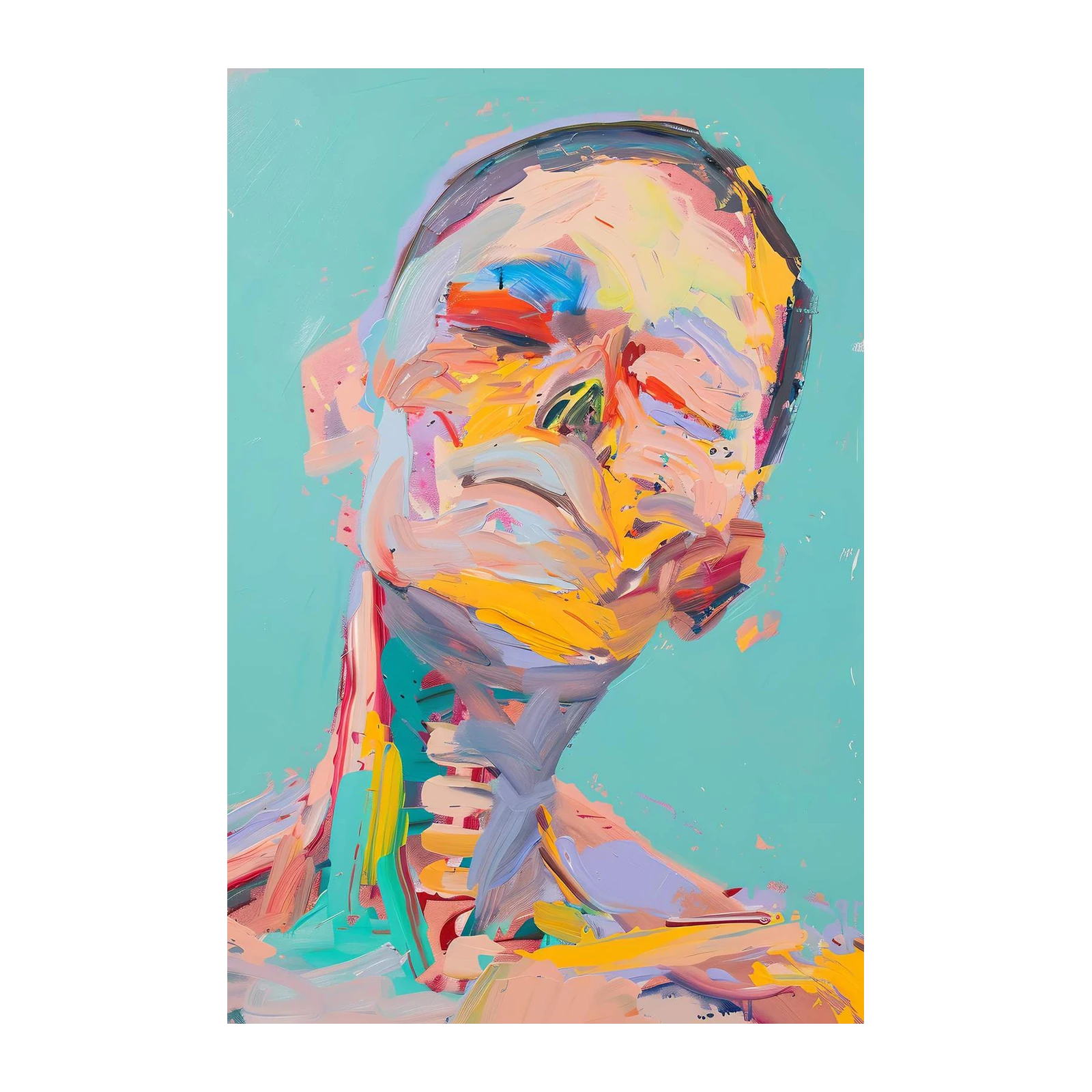 Expressive Portrait Modern Art Wall Art