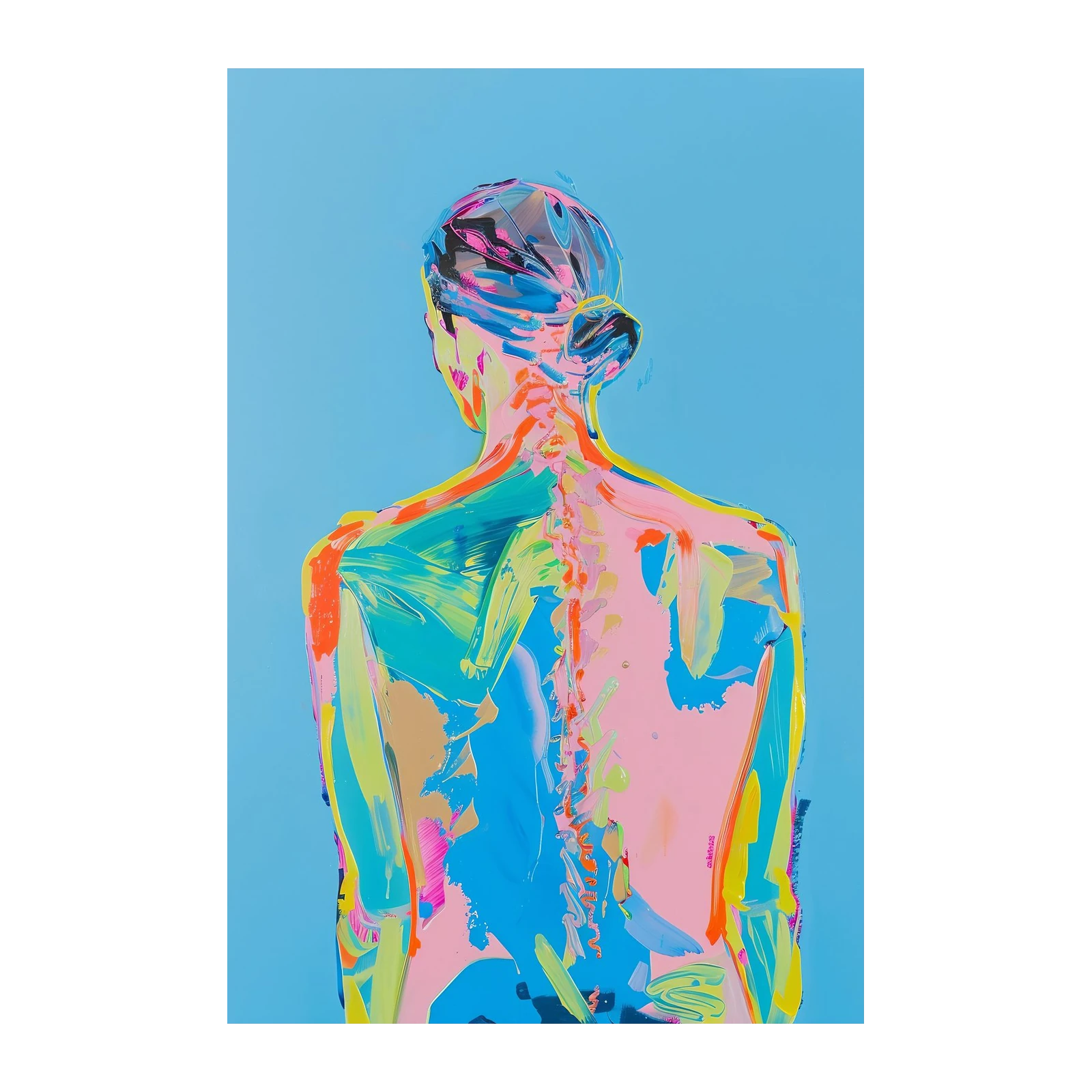 Vibrant Abstract Human Form Wall Art