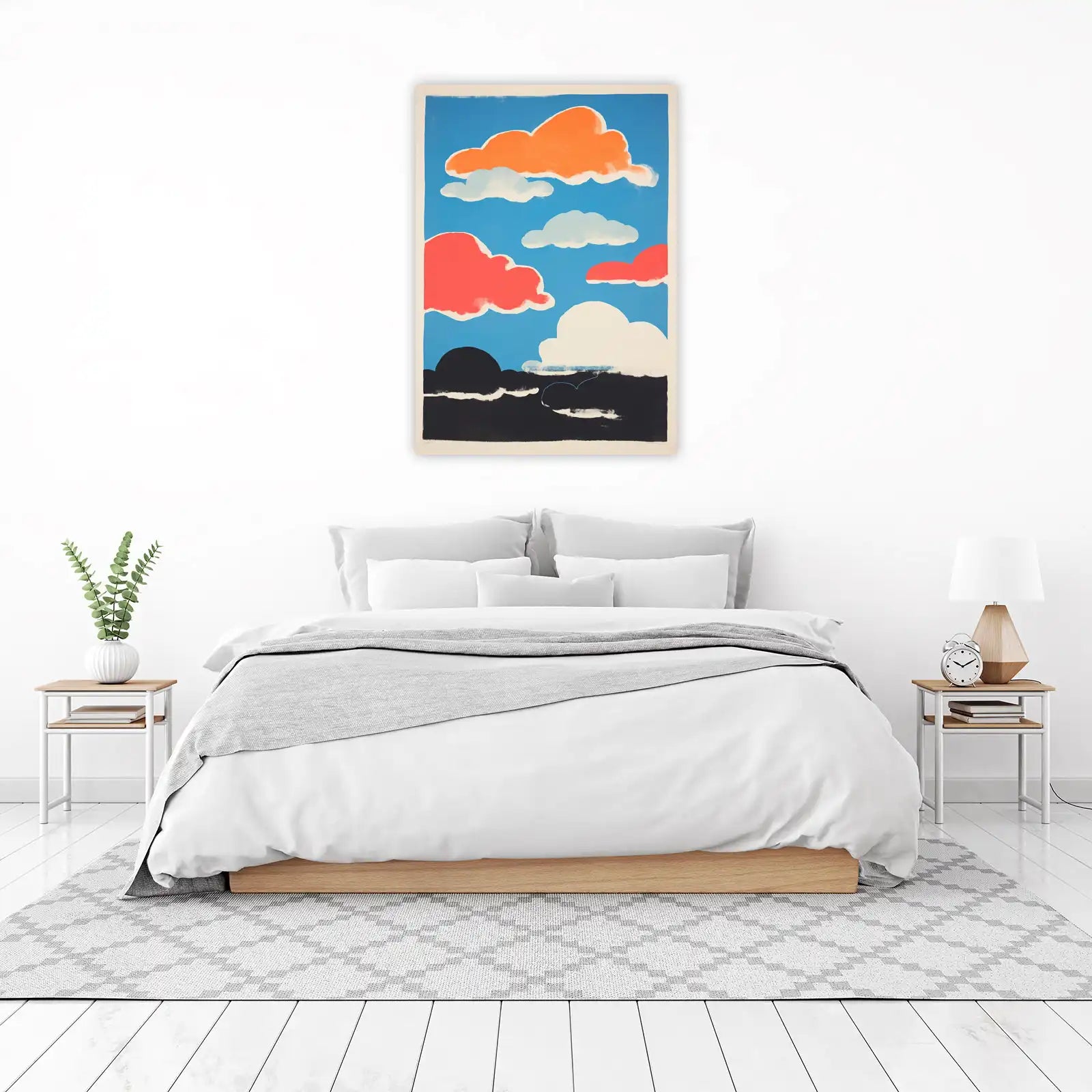 Vibrant Cloudscape Abstract Art Wall Art