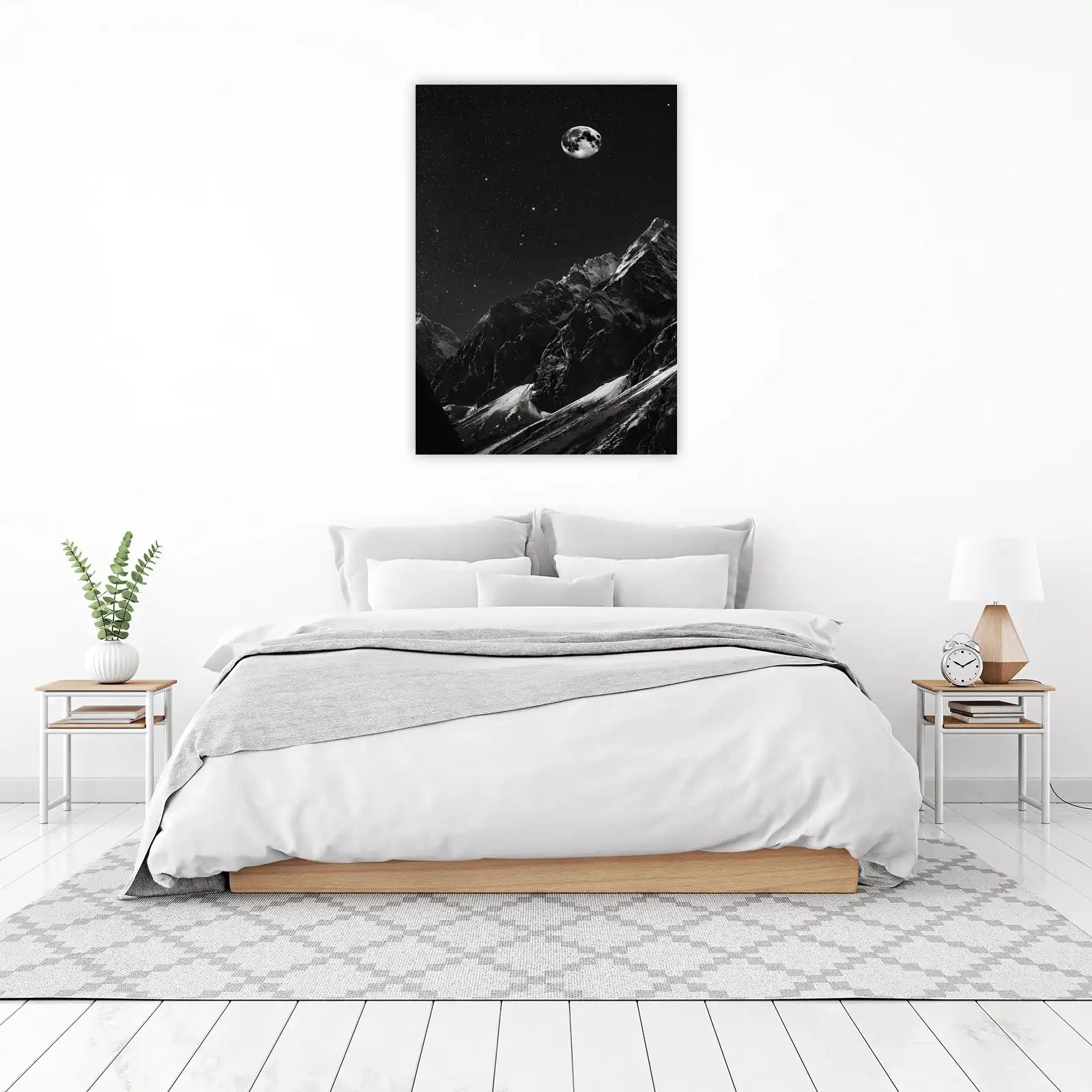 Lunar Mountain Majestic Night Wall Art