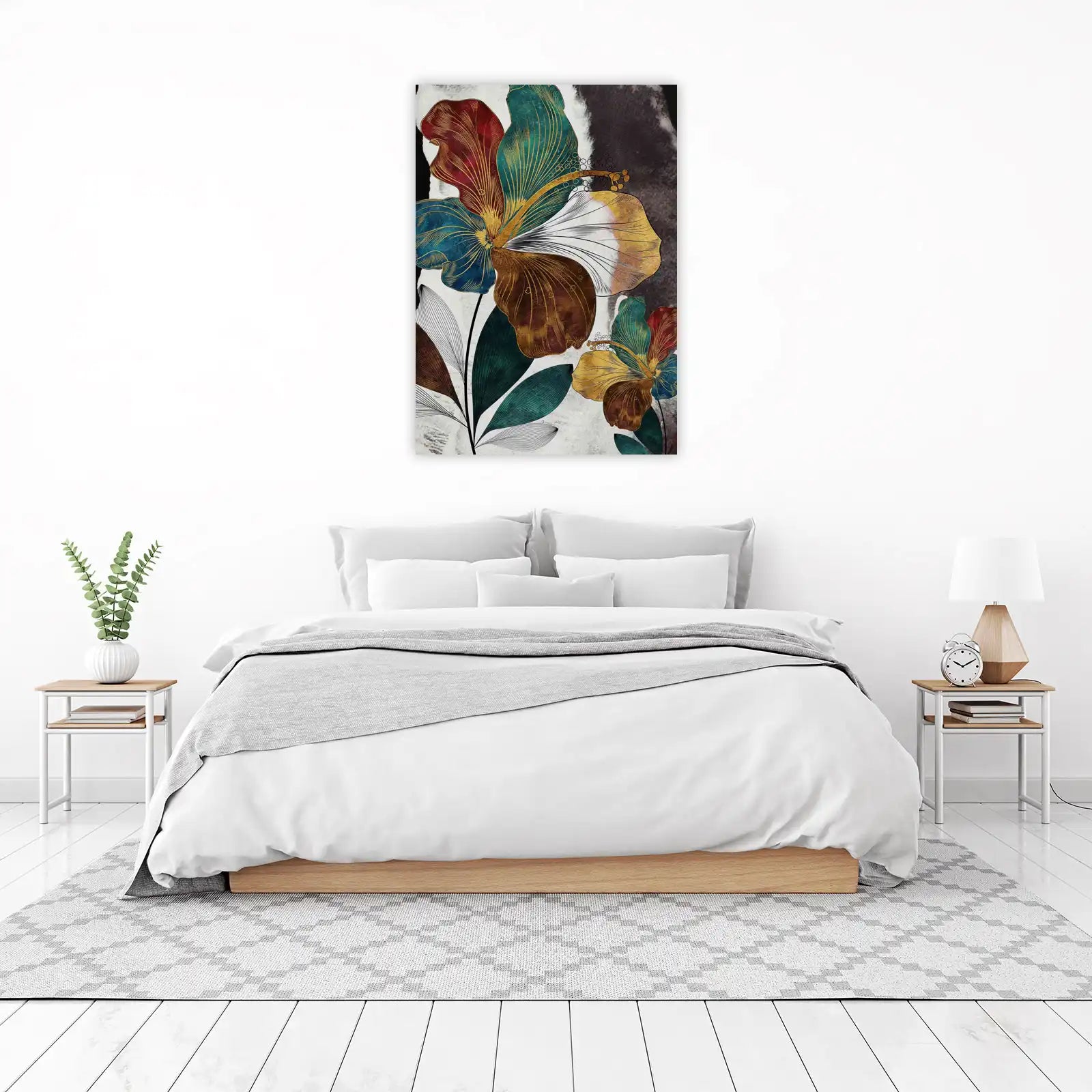 Gold Leaf Floral Dream Wall Art