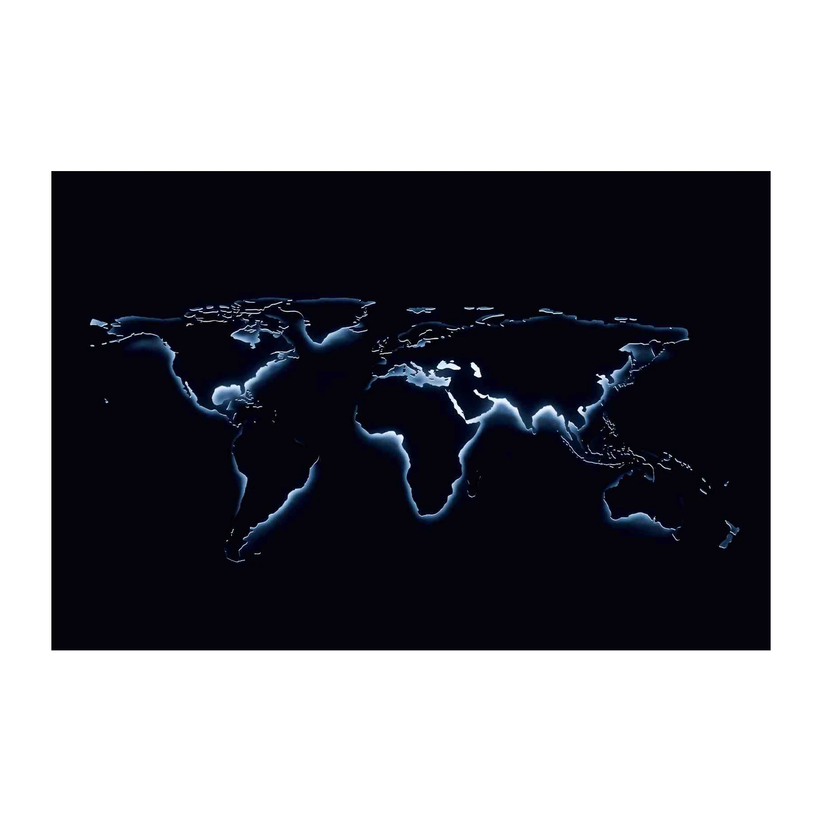 Glow World Map Wall Art - Modern Wall Art