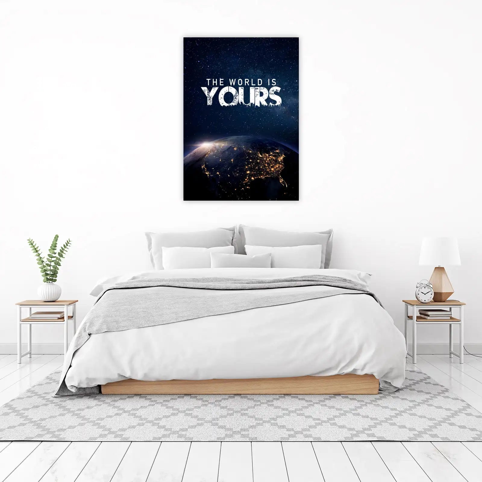 Inspiring 'The World Is Yours' Space Wall Art