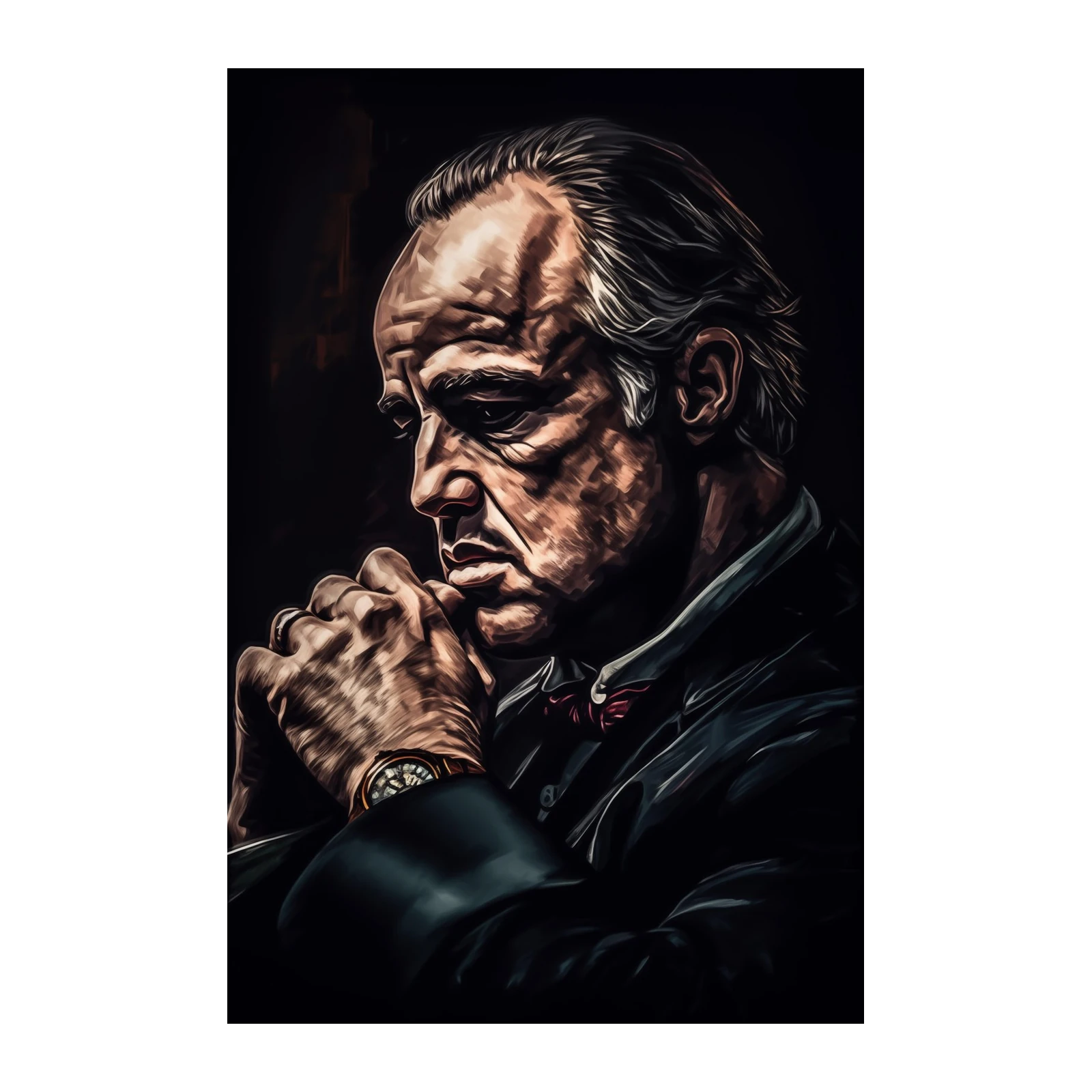 Iconic Godfather Portrait Wall Art