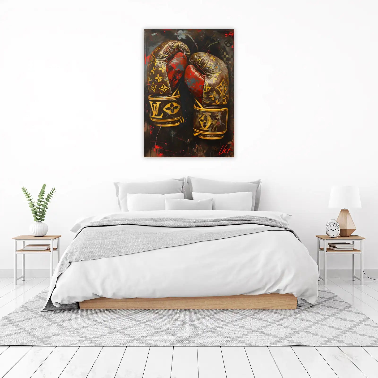 Luxury Champion Boxing Gloves Wall Art