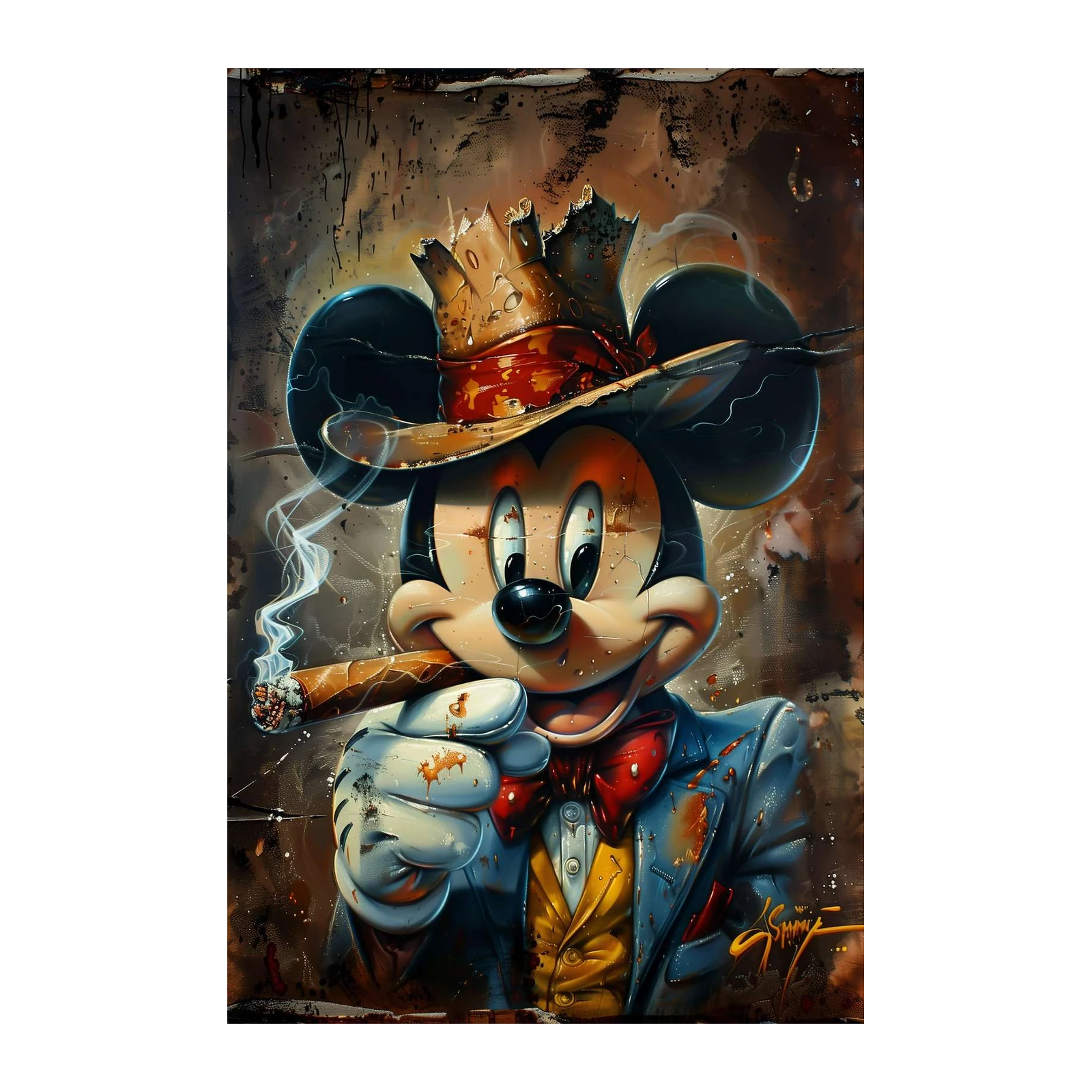 Boss Mickey Cigar Art Wall Art
