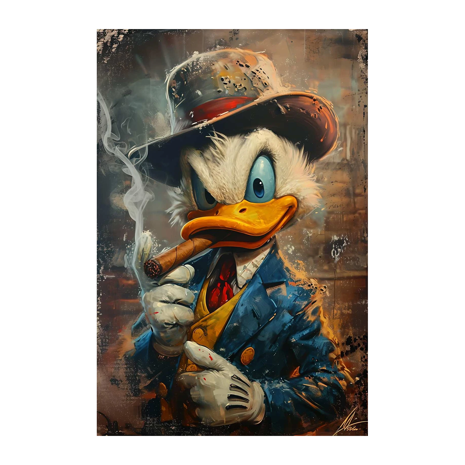 Boss Duck Cigar Smoker Wall Art