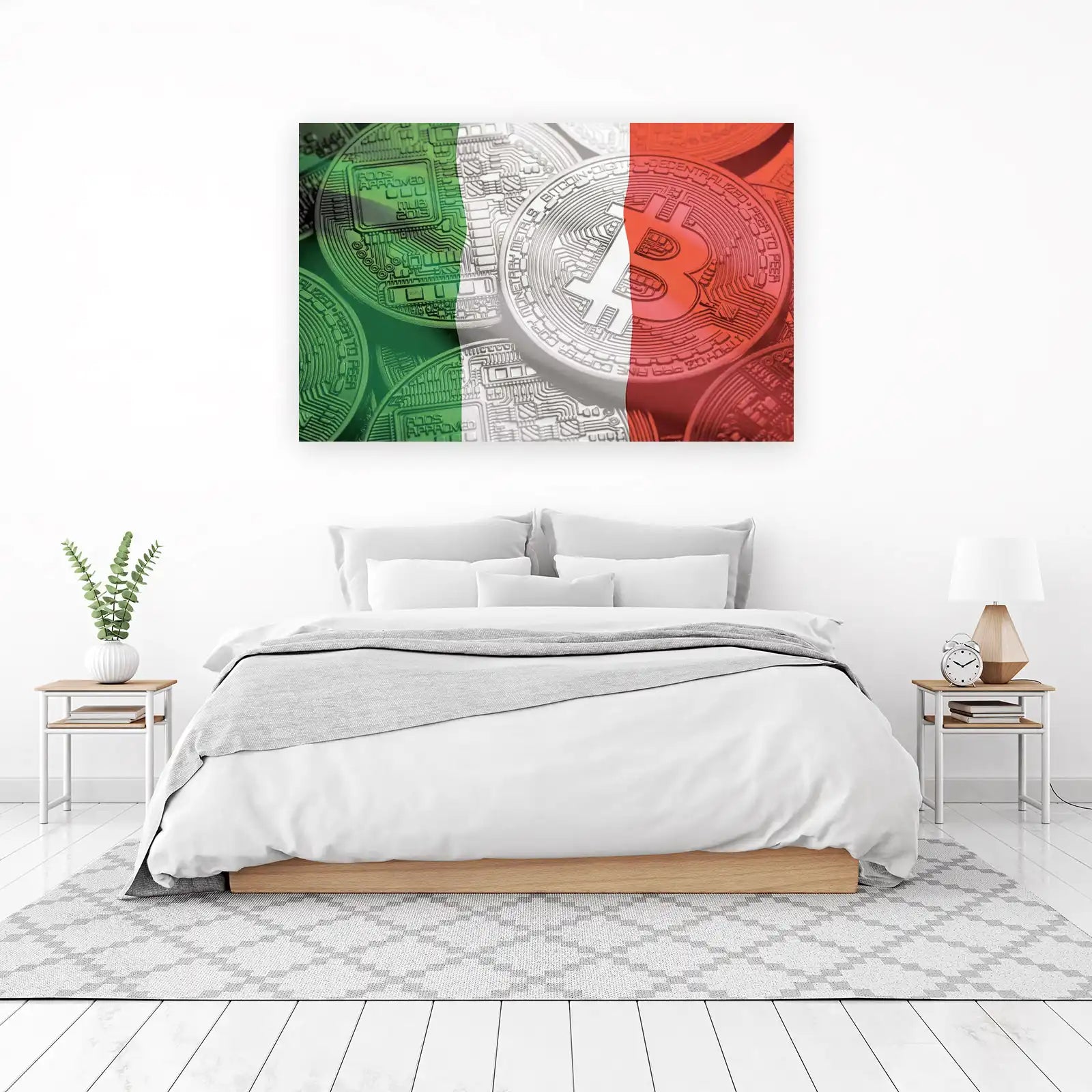 Italian Flag Bitcoin Wall Art
