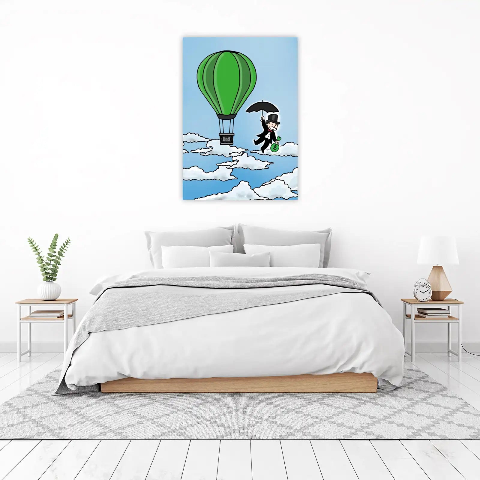 Monopoly Man Hot Air Balloon Wall Art
