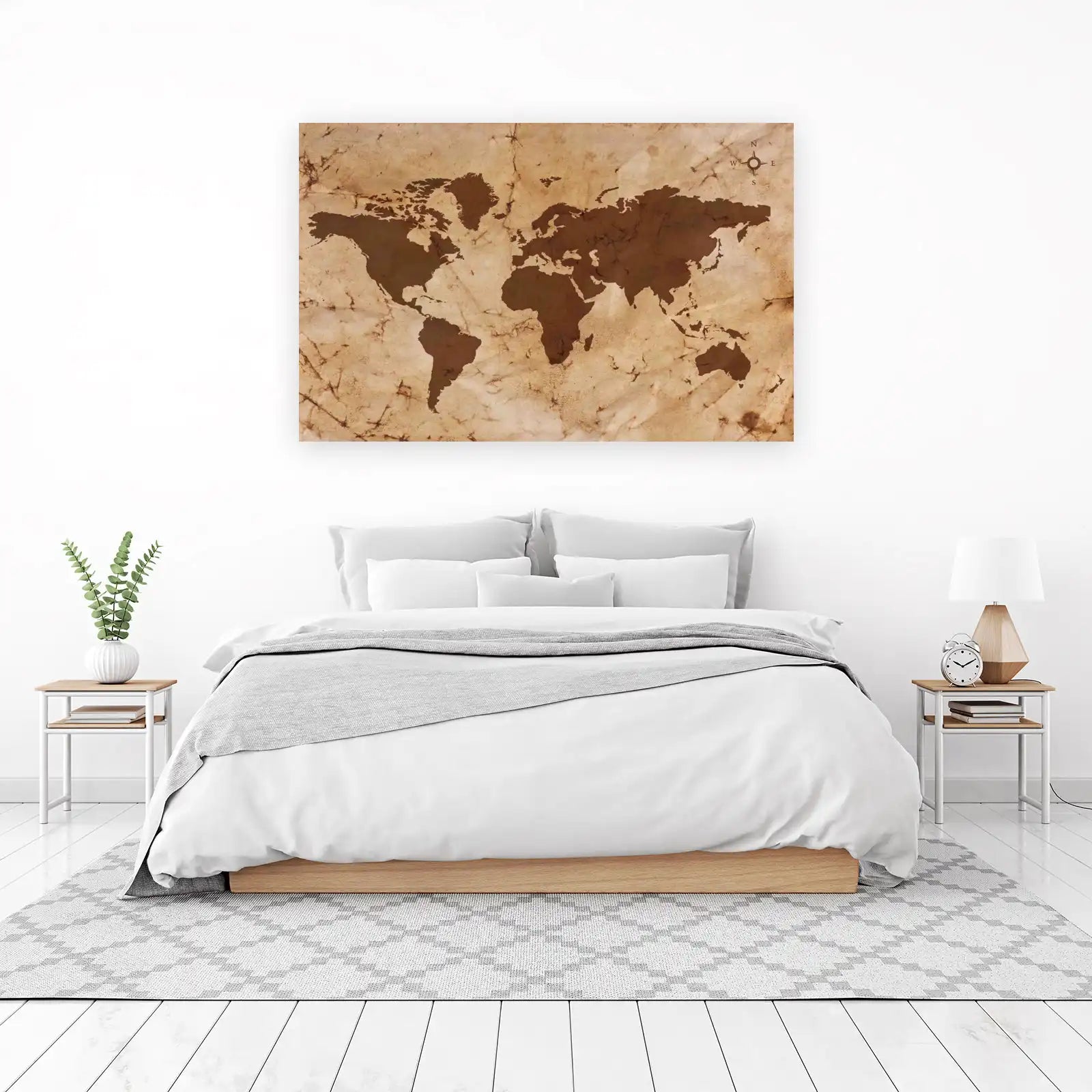 Vintage World Map Wall Art Wall Art