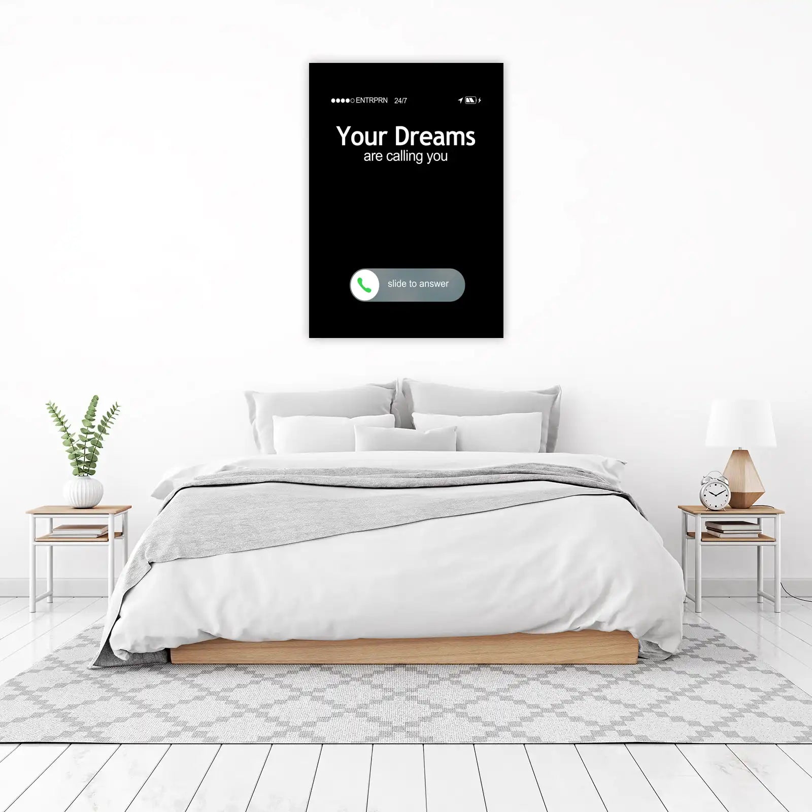 Your Dreams Calling Motivational Typography Wall Art