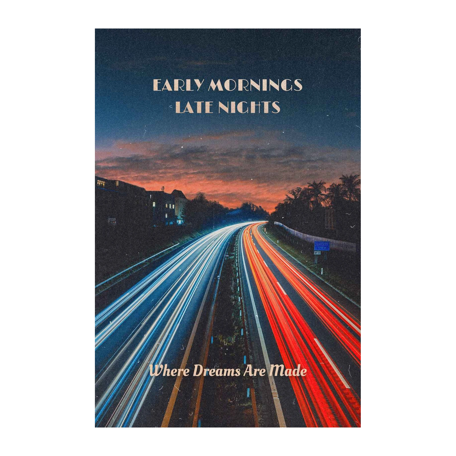 Highway Light Trails Wall Art