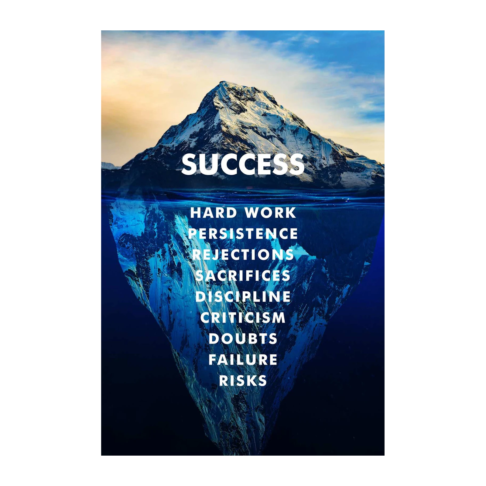 Inspirational Iceberg Success Wall Art