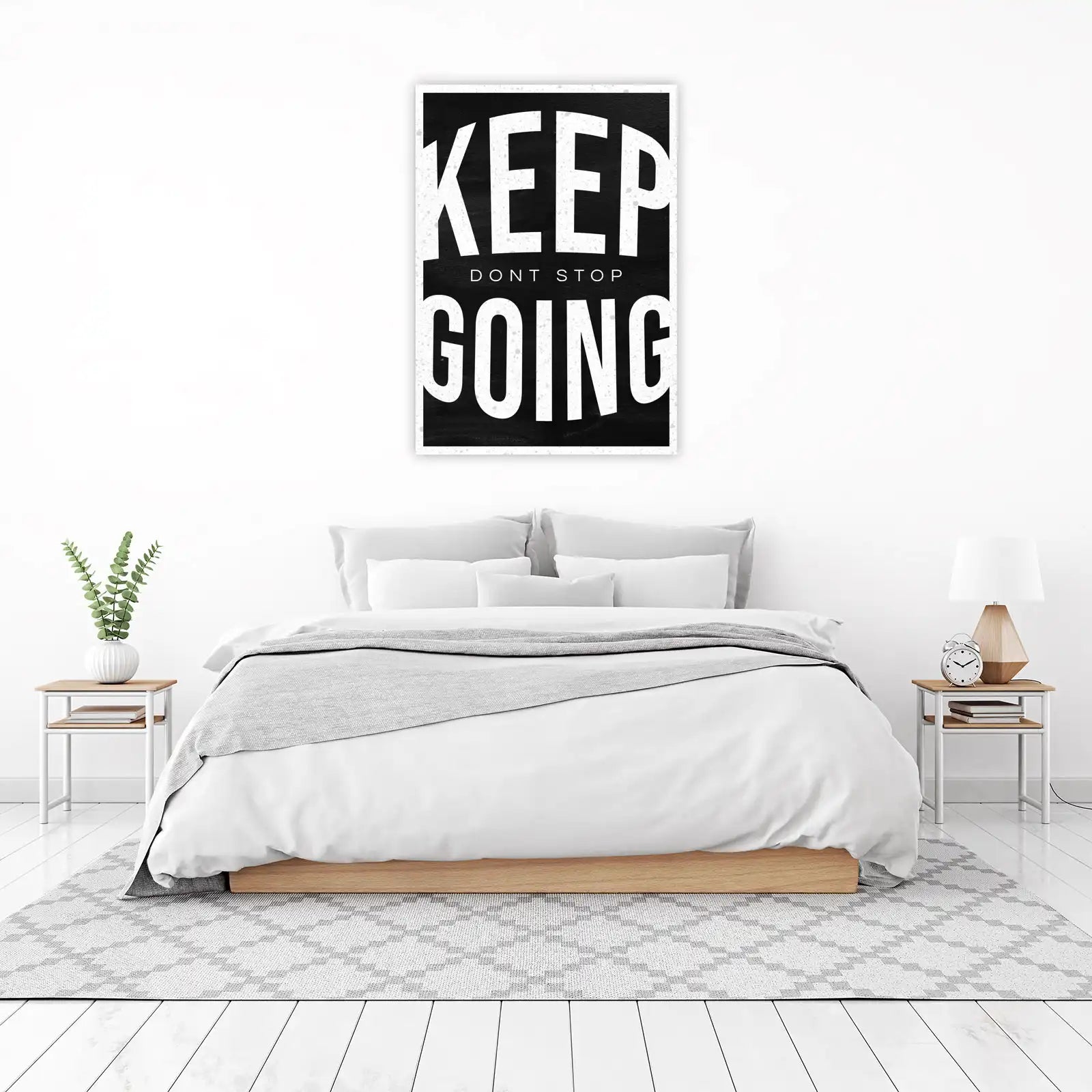 Motivational Keep Going Typography Wall Art