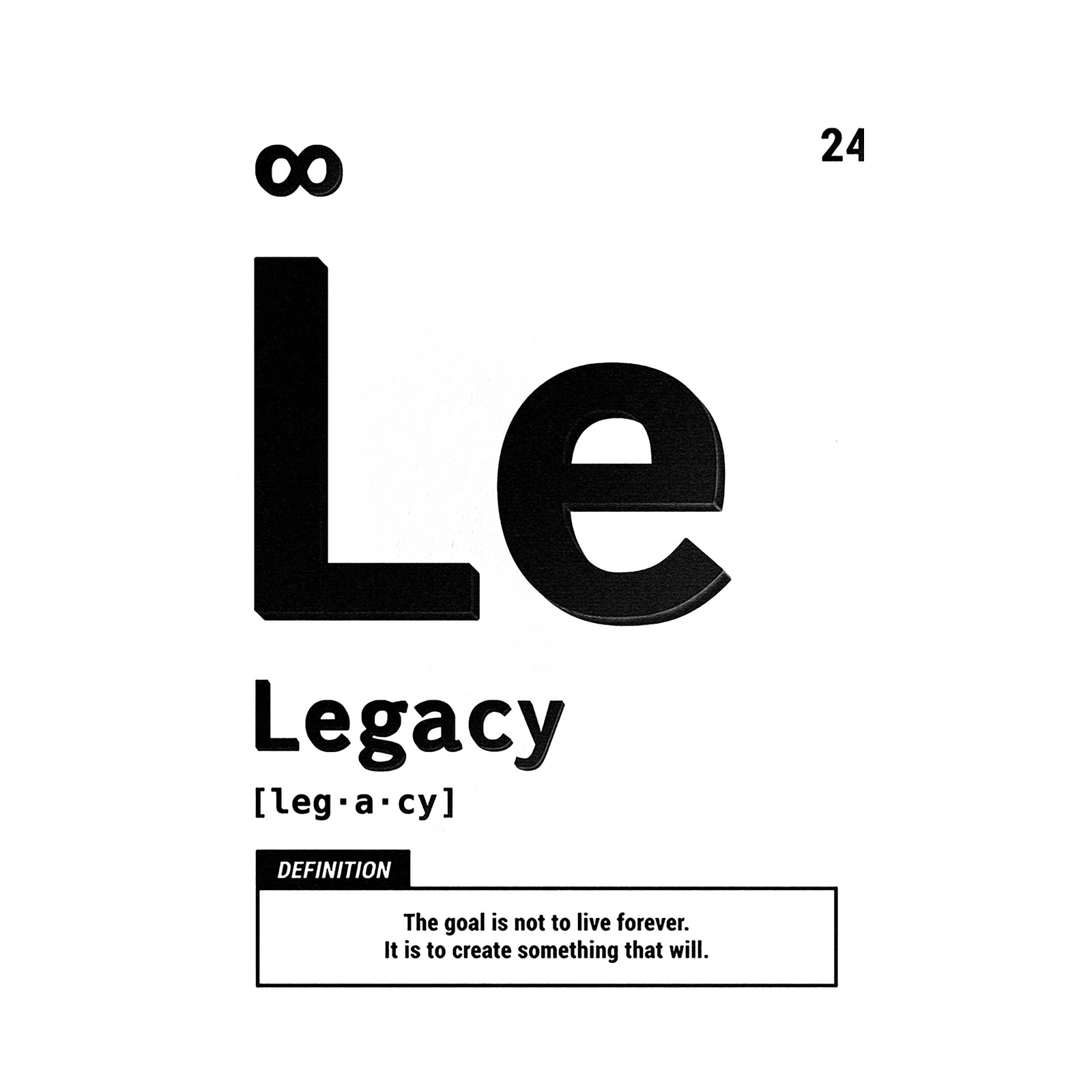 Inspiring Legacy Definition Black & White Wall Art