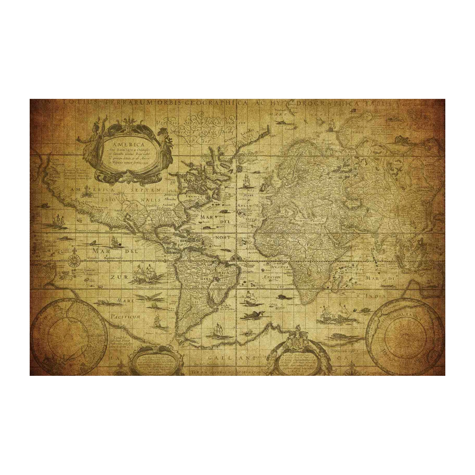 Vintage World Map Wall Art Wall Art