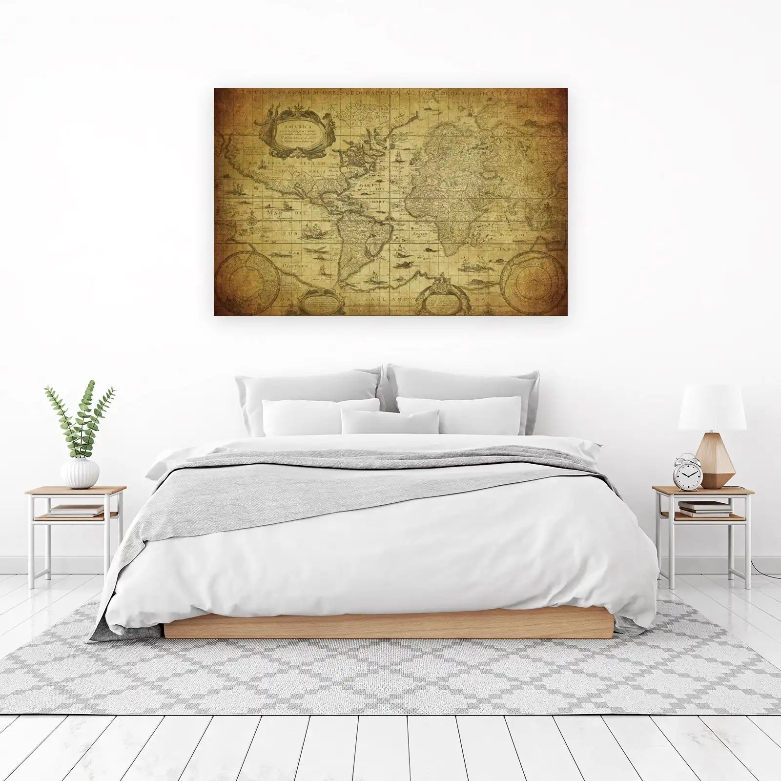 Vintage World Map Wall Art Wall Art