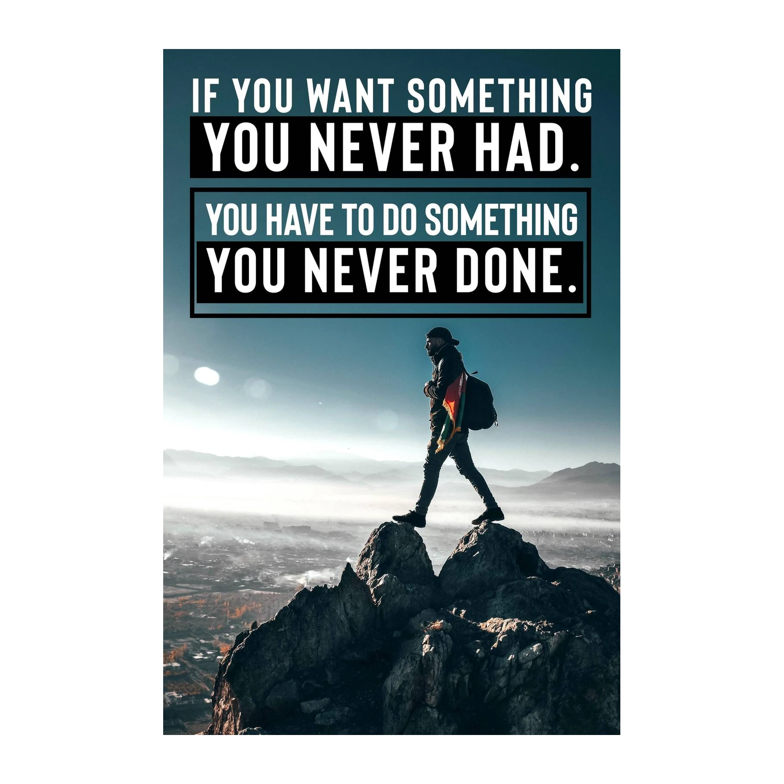 Motivational Mountain Climber Wall Art