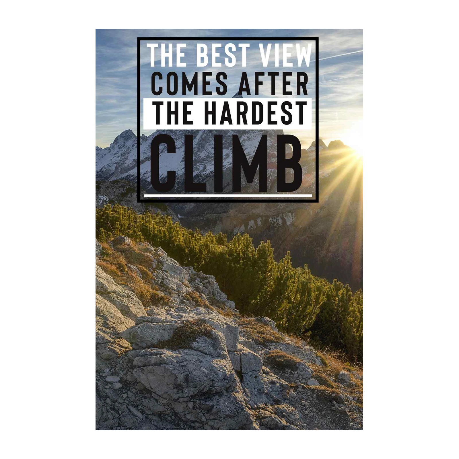Motivational Mountain Climb Wall Art
