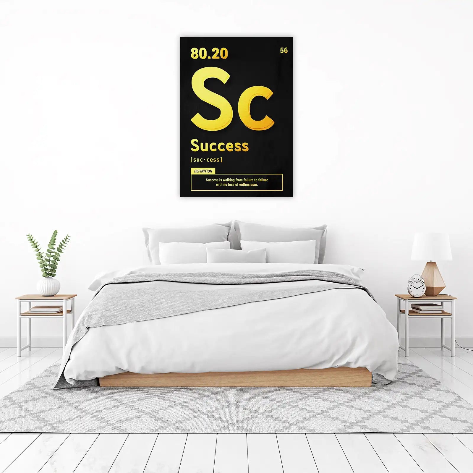 Motivational Success "Sc" 80/20 Rule Wall Art