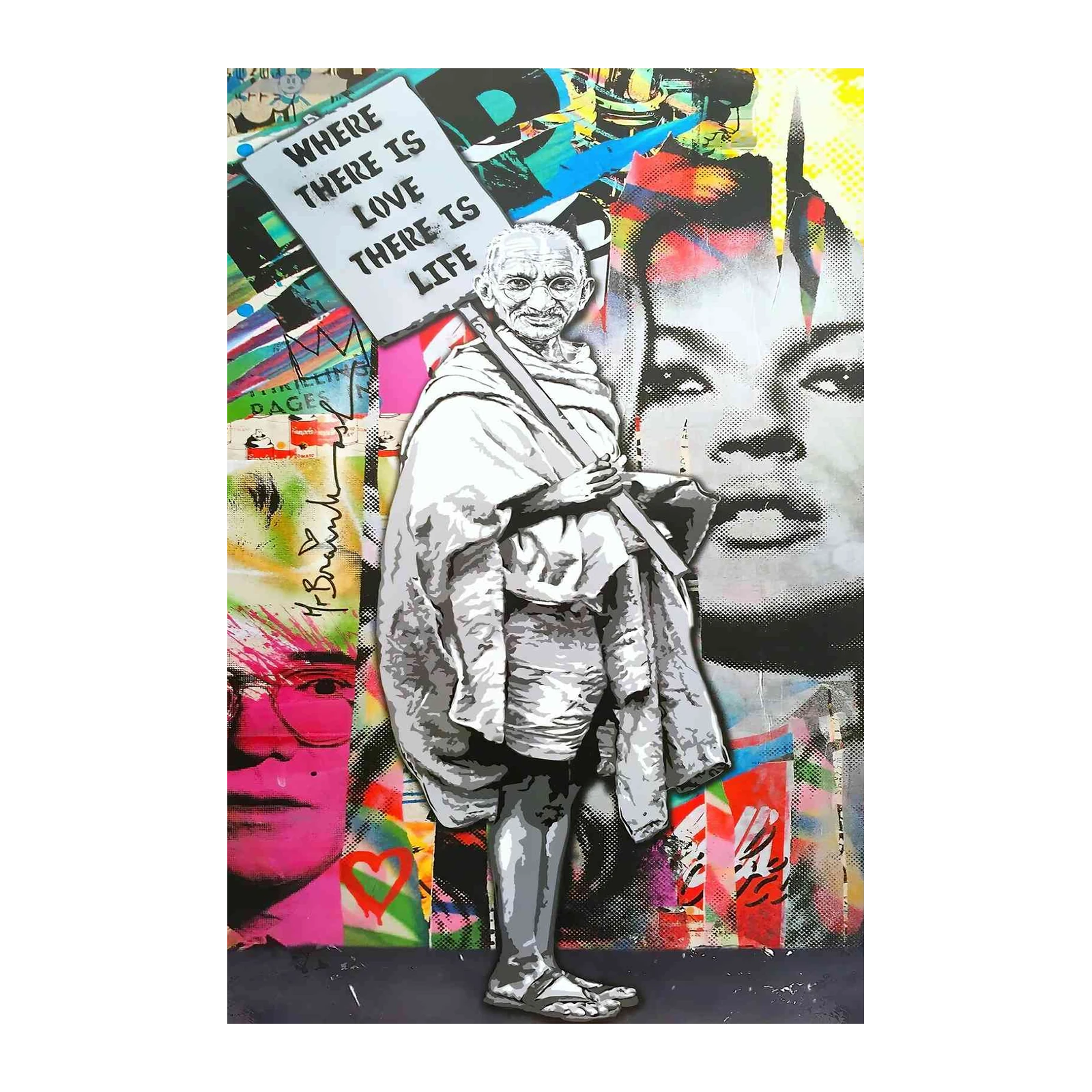 Gandhi "Where There Is Love" Wall Art