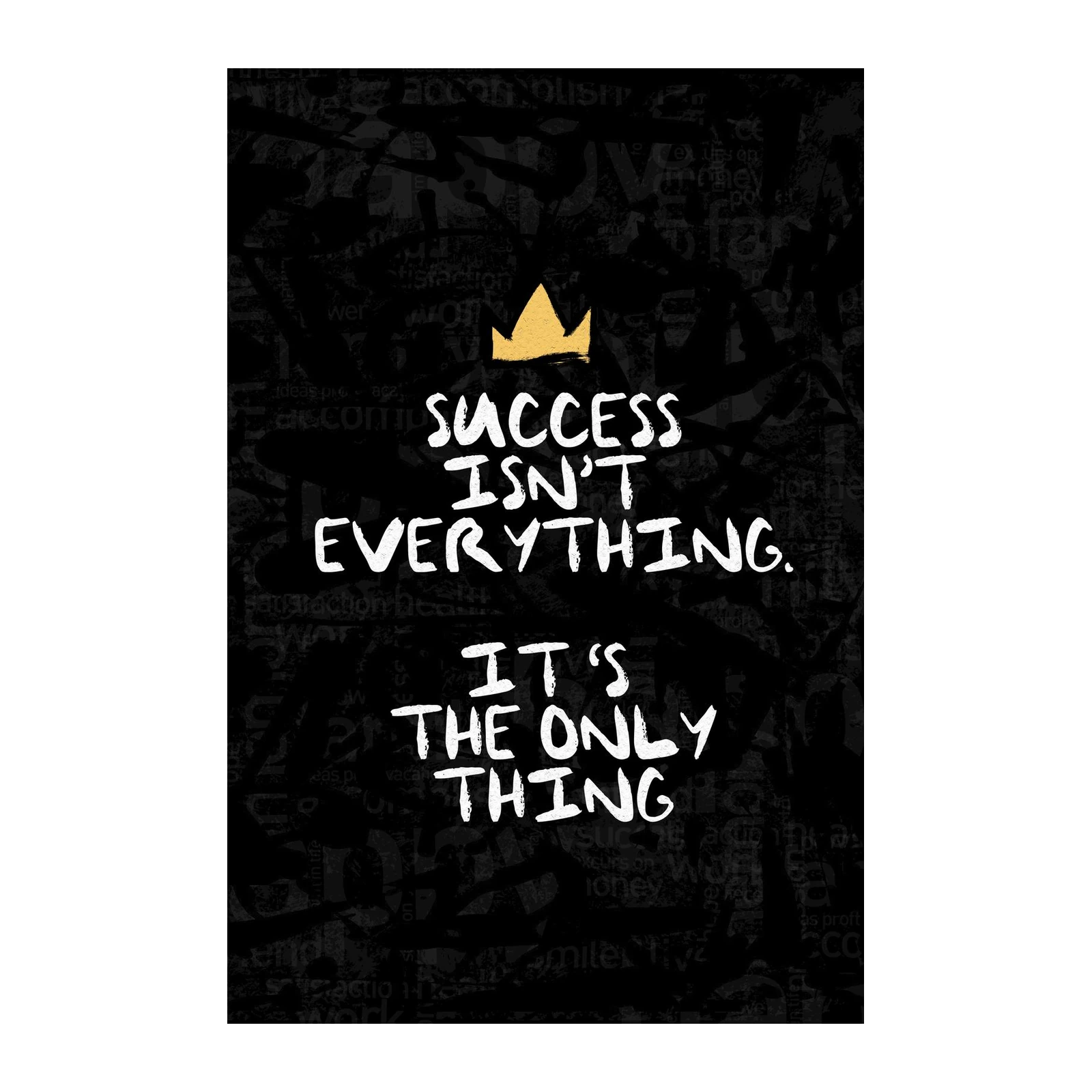 Motivational Success Crown Wall Art